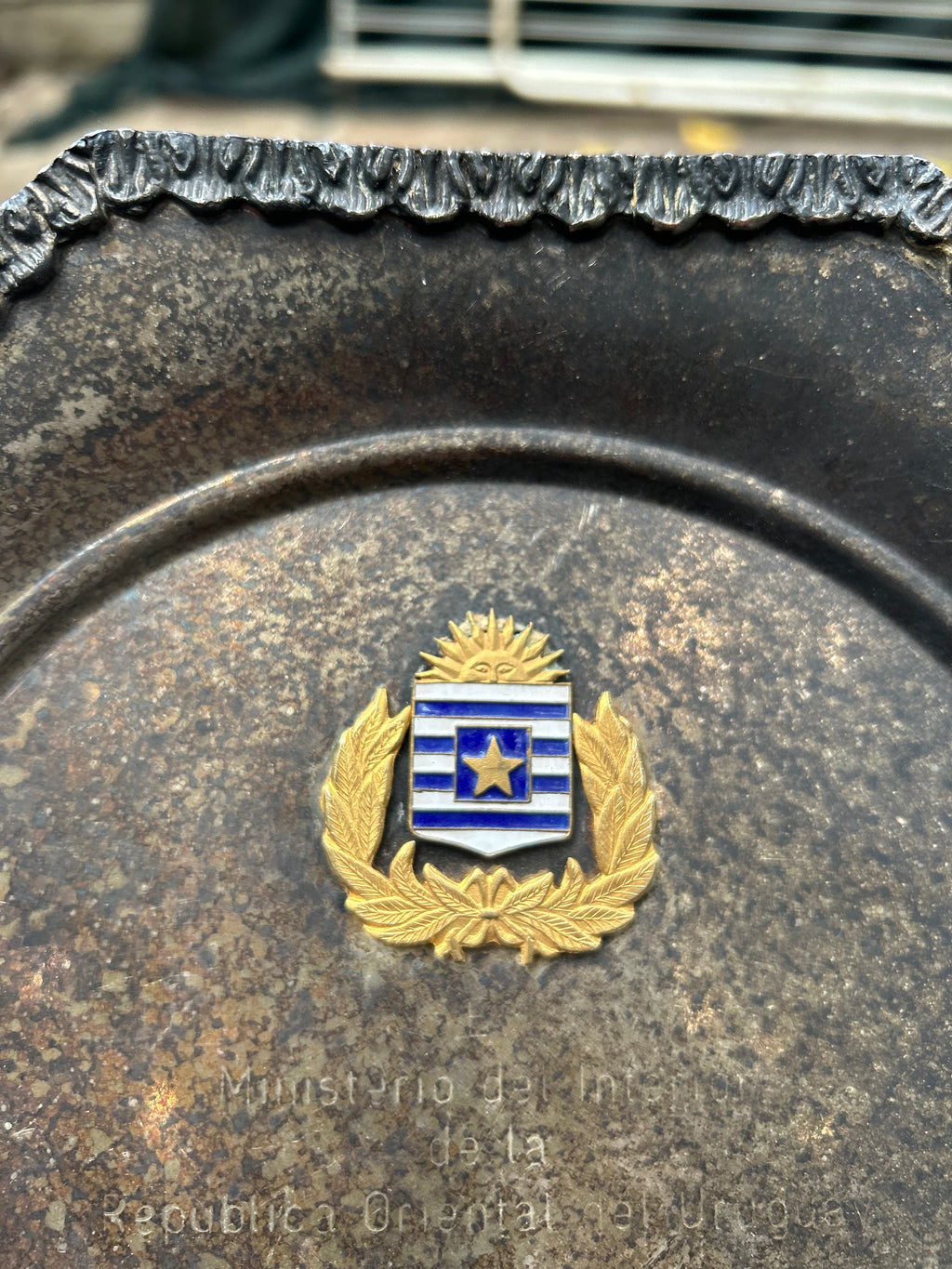 Placa Conmemorativa Jefe Policial Reunion Mercosur año 96