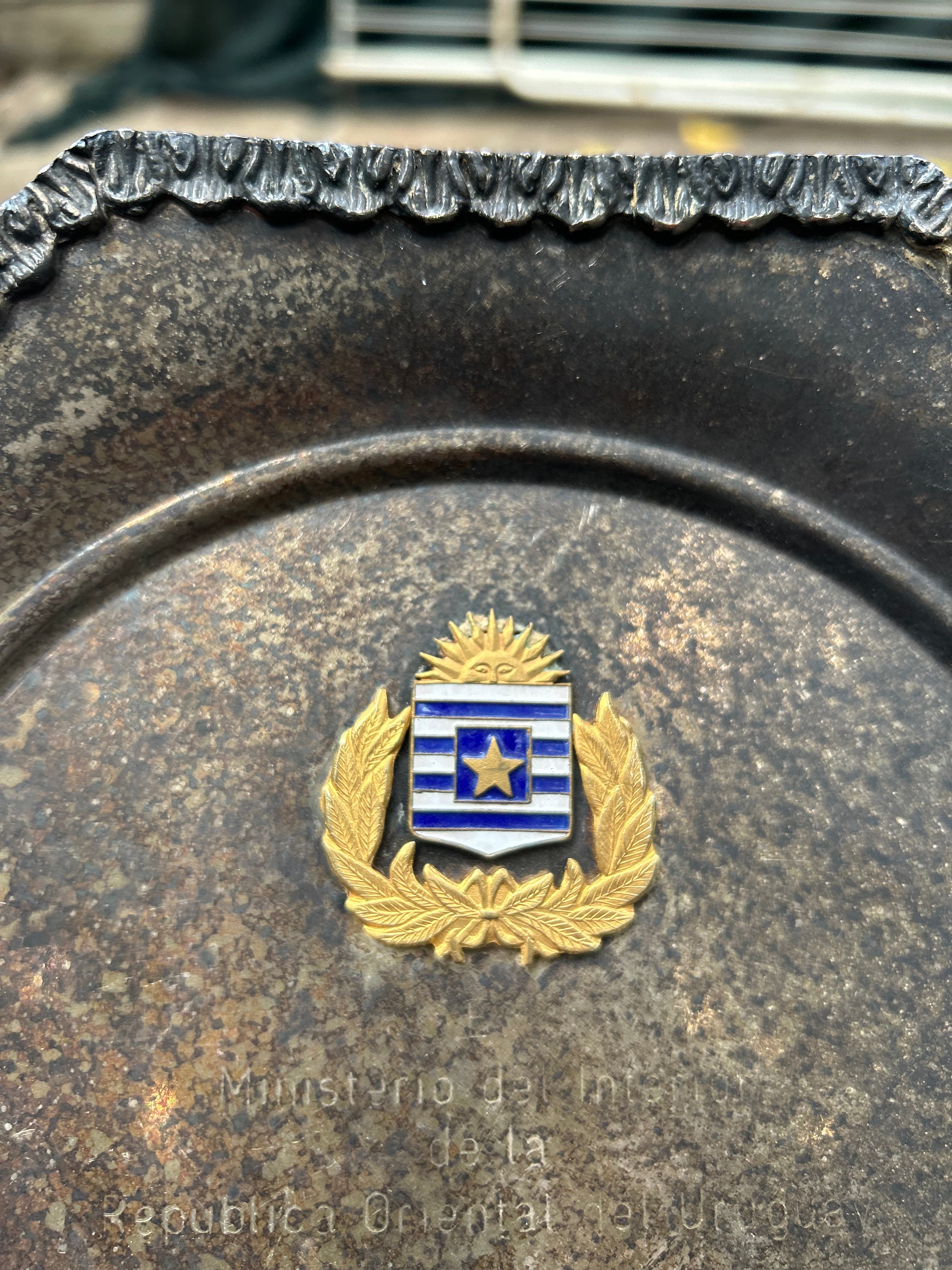 Placa Conmemorativa Jefe Policial Reunion Mercosur año 96