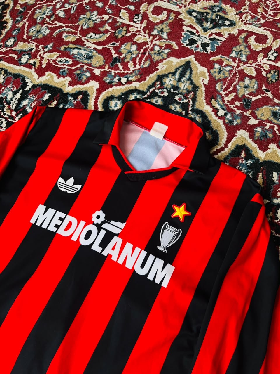 Camiseta Milan 1991 Manga Larga Original