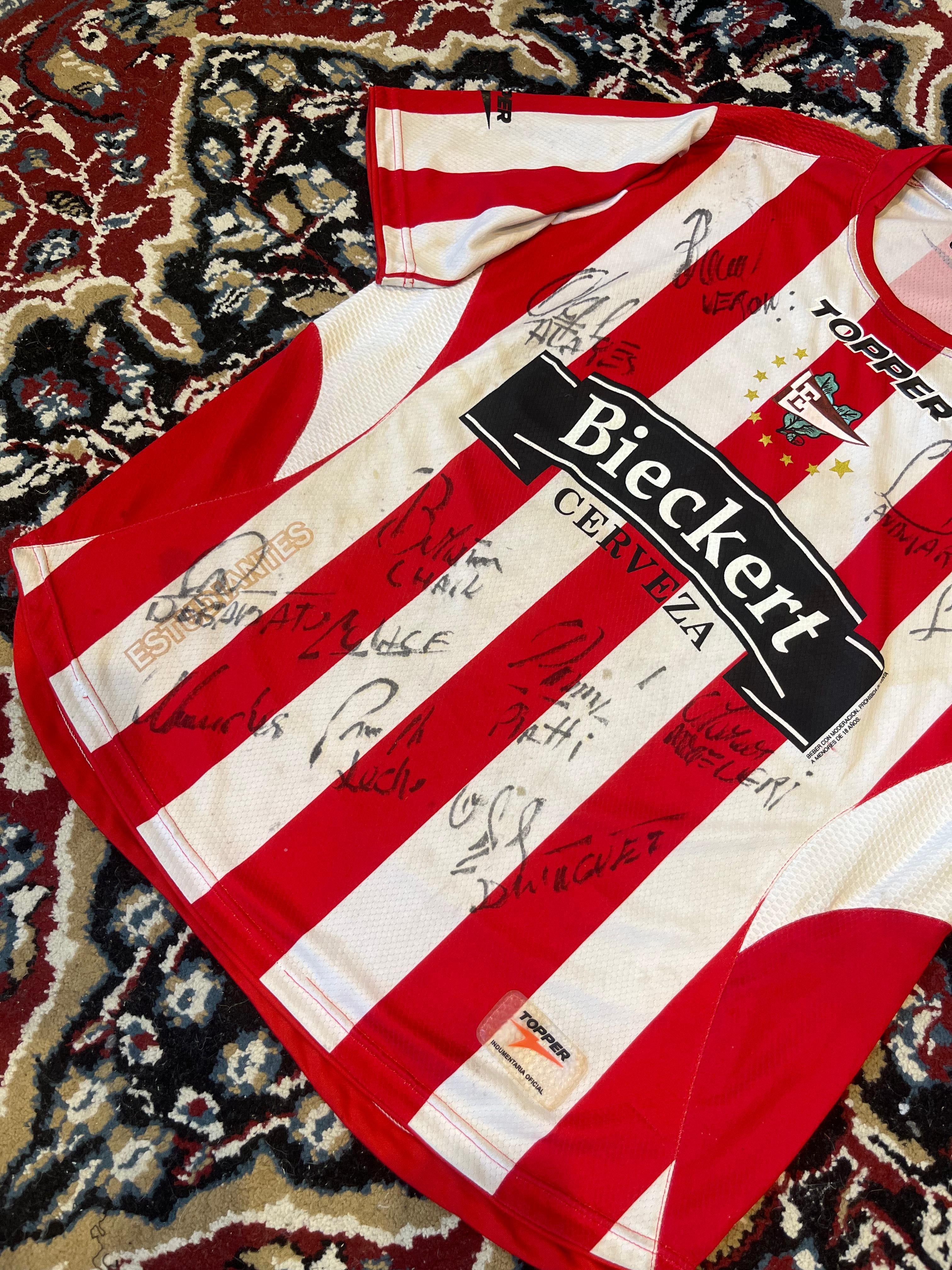 Camiseta Estudiantes 2007 De Juego del Principito Sosa Autografiada