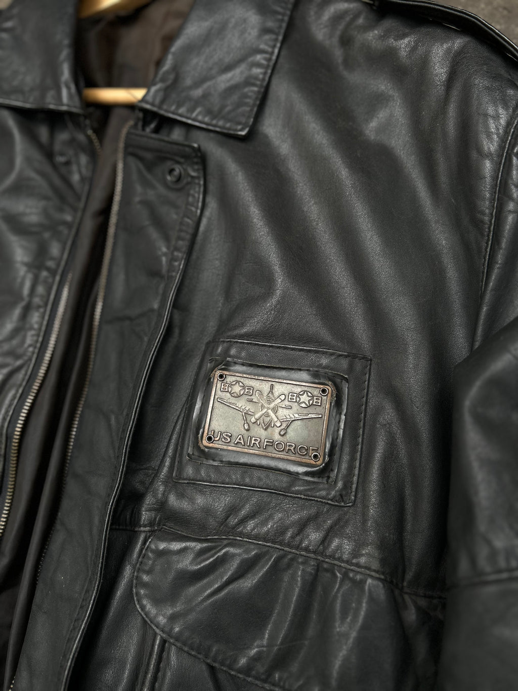 Campera Cuero Estilo Alpha Vintage 90s Original