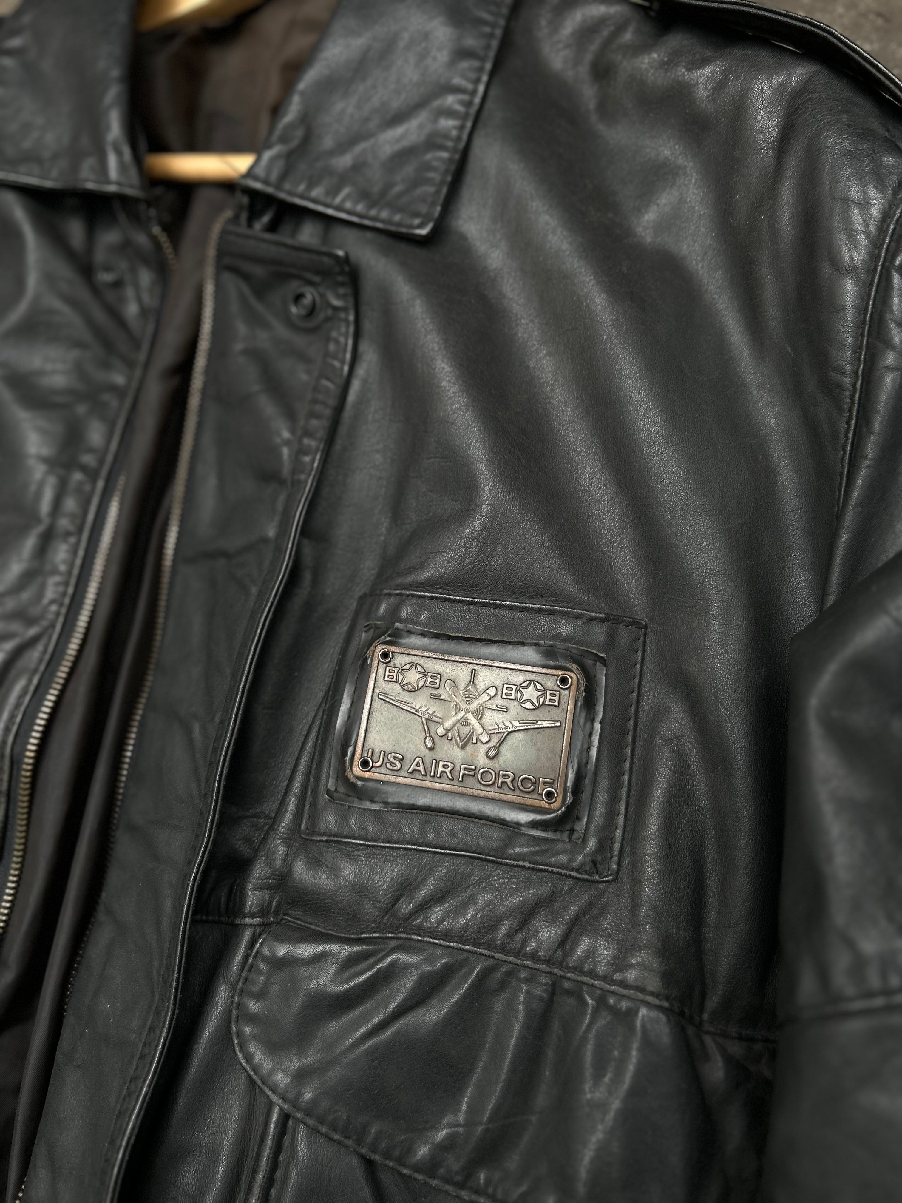 Campera Cuero Estilo Alpha Vintage 90s Original