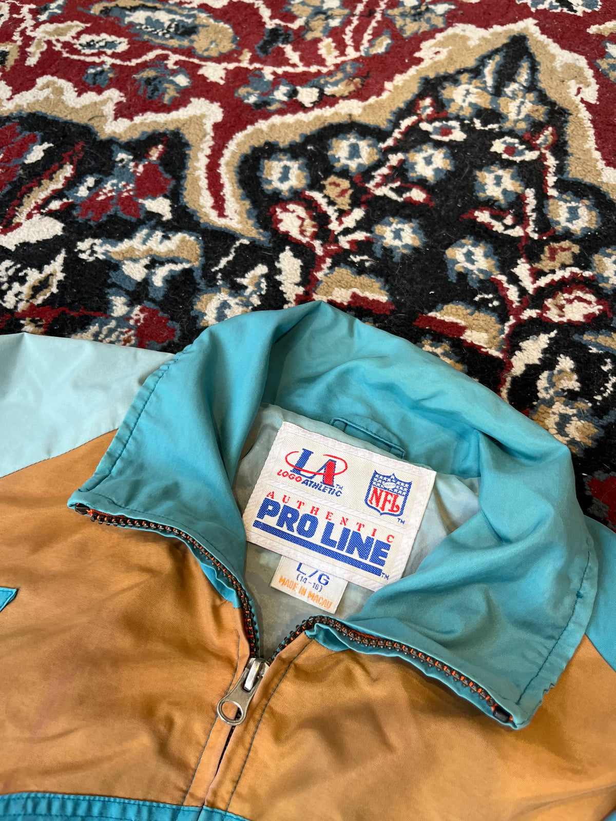 Campera Dolphins NFL 90s Rompeviento Original