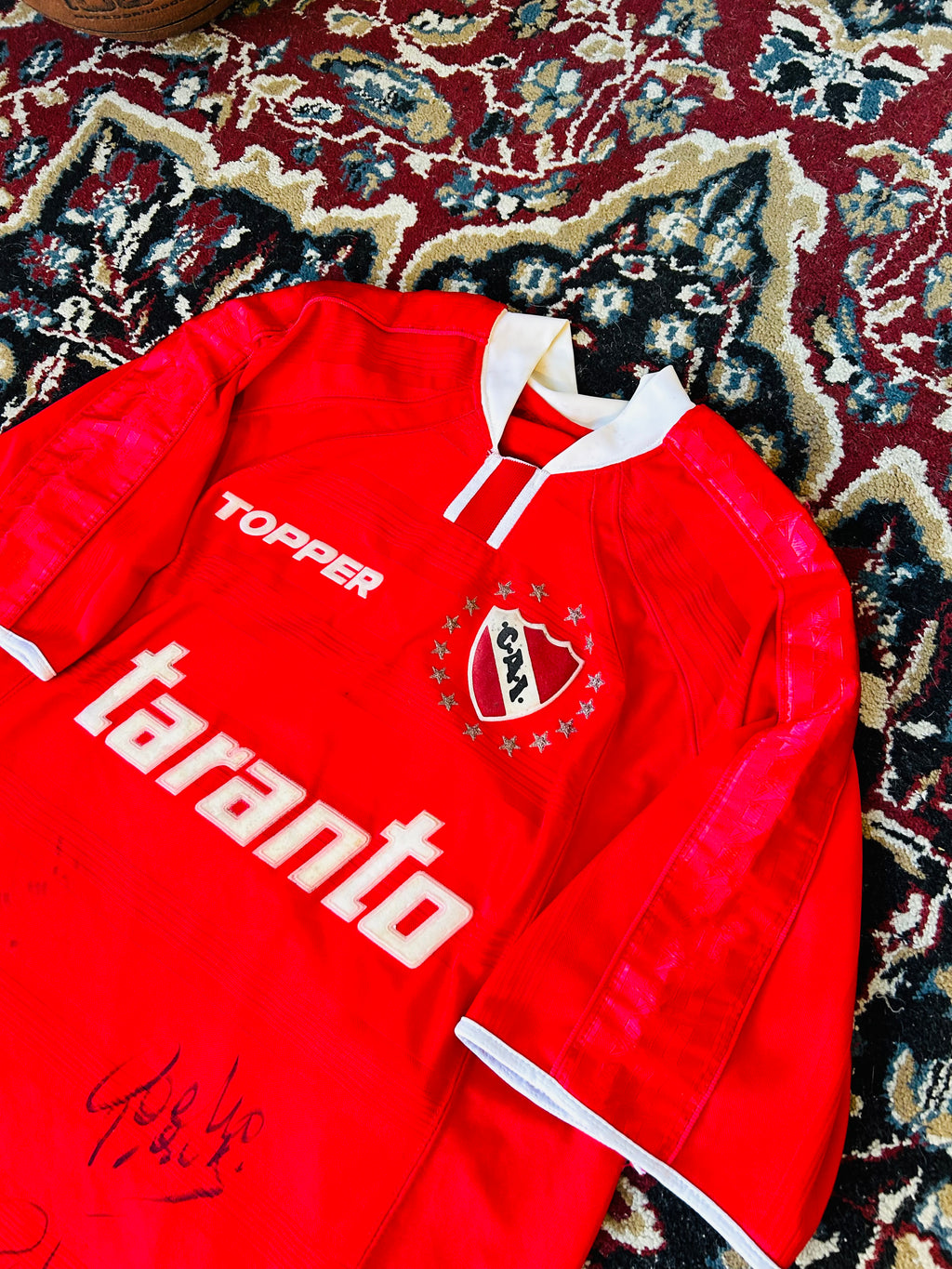 Camiseta Independiente 2002 Titular Autografiada Original