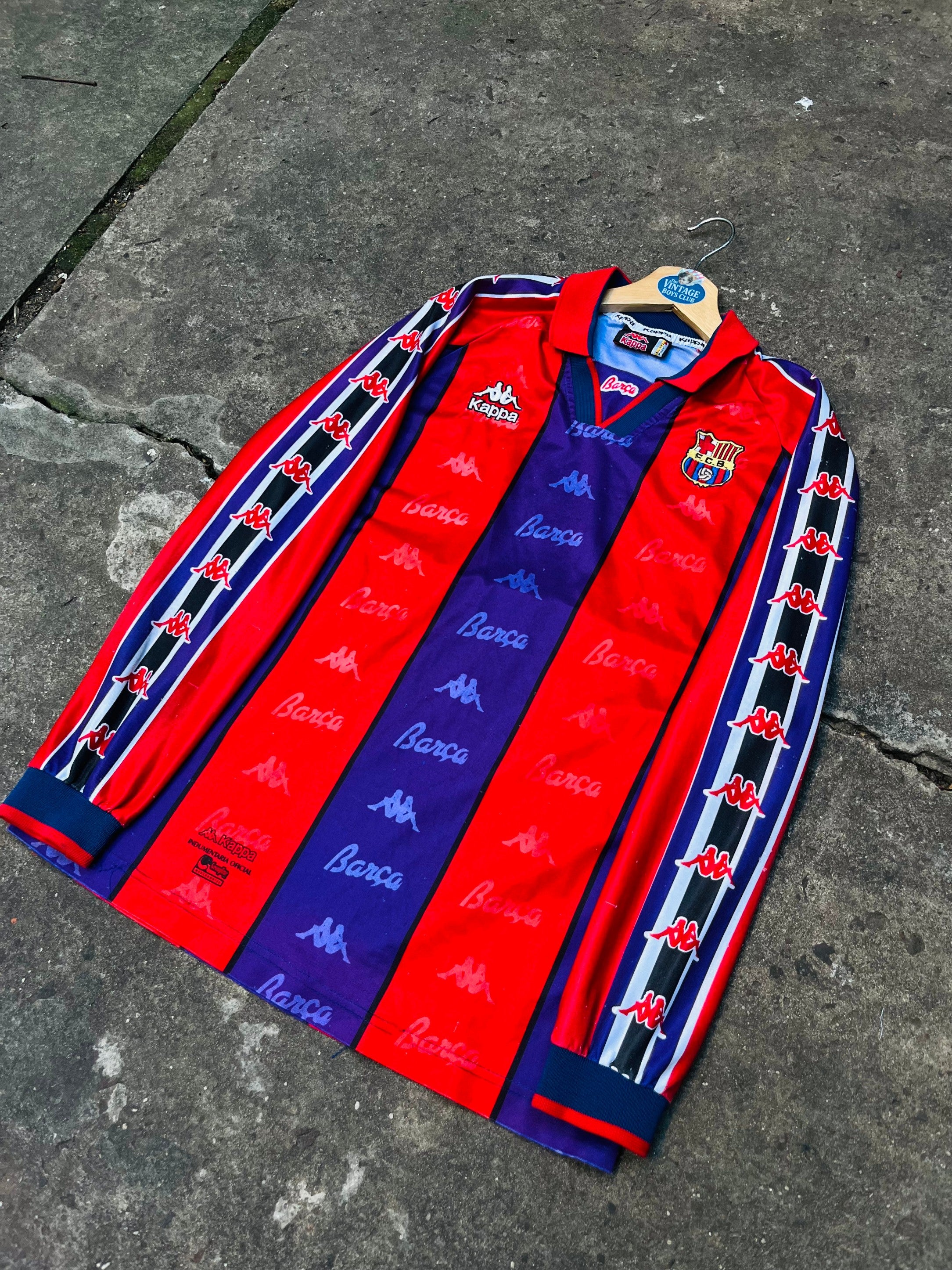 Camiseta Barcelona 96' Kappa Manga Larga Títular Original