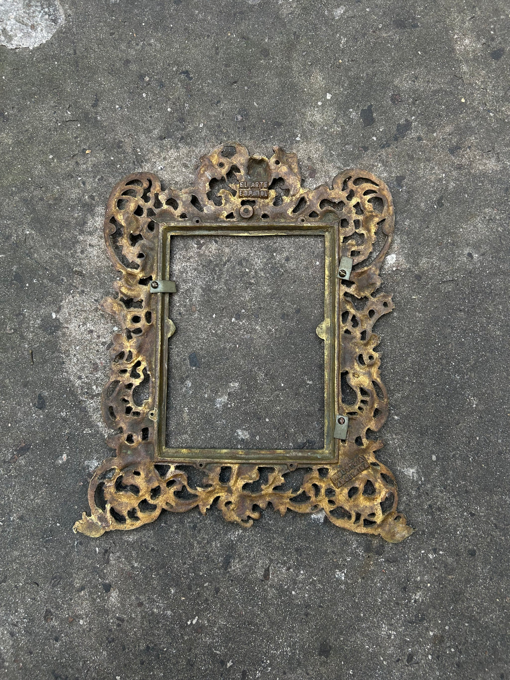 Marco Antiguo De Bronce Estilo Rococó Luis XV