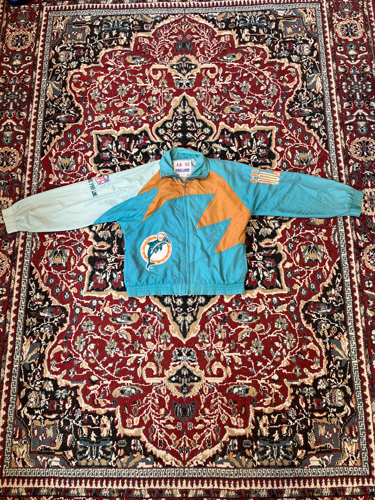 Campera Dolphins NFL 90s Rompeviento Original