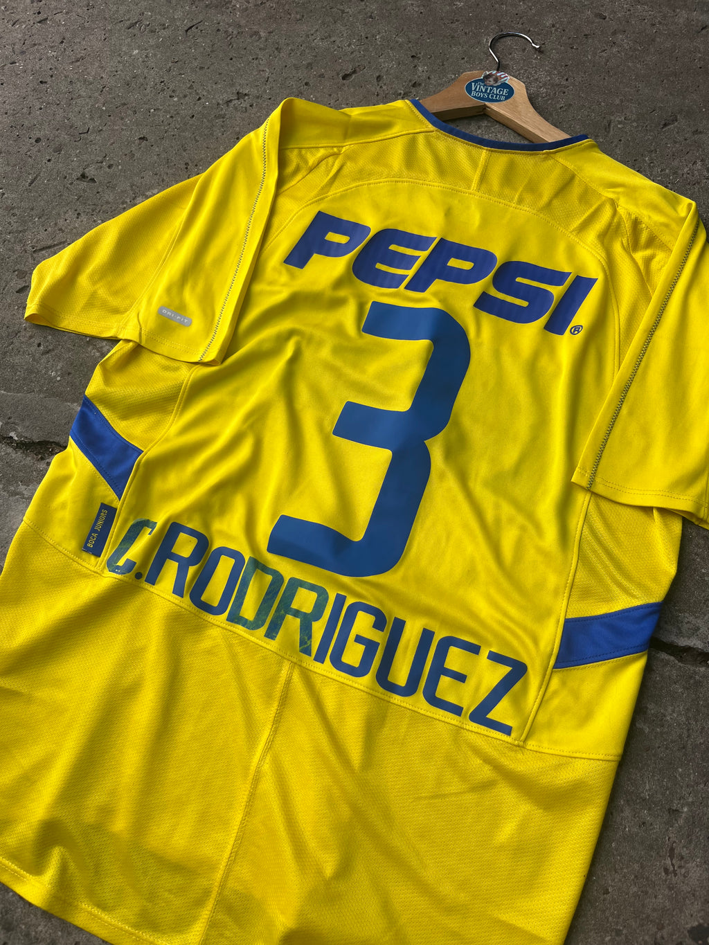 Camiseta Boca 2003 Amarilla de Clemente Rodríguez Original