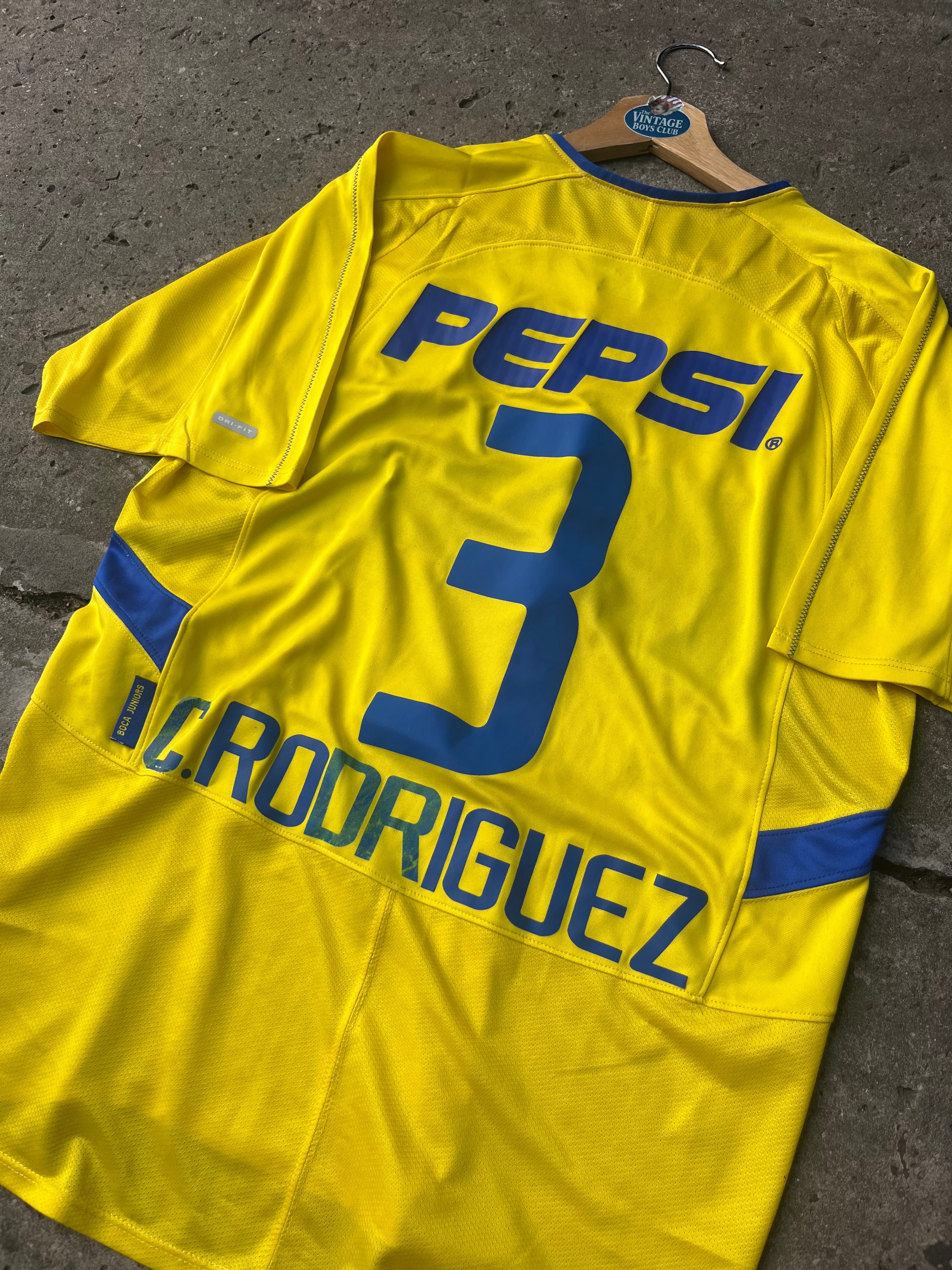 Camiseta Boca 2003 Amarilla de Clemente Rodríguez Original