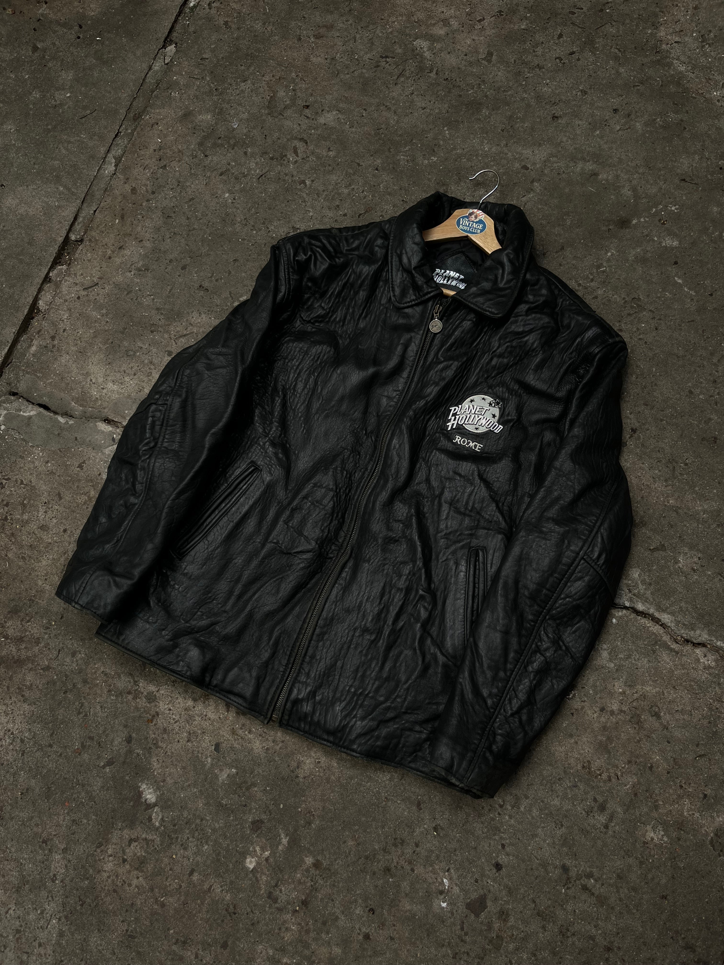 Campera Planet Hollywood Rome de Cuero Vintage Original