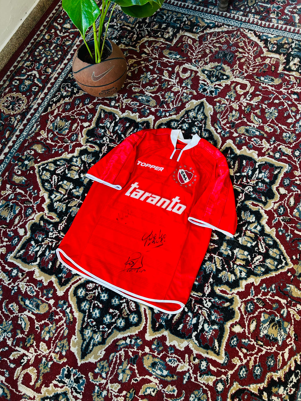 Camiseta Independiente 2002 Titular Autografiada Original