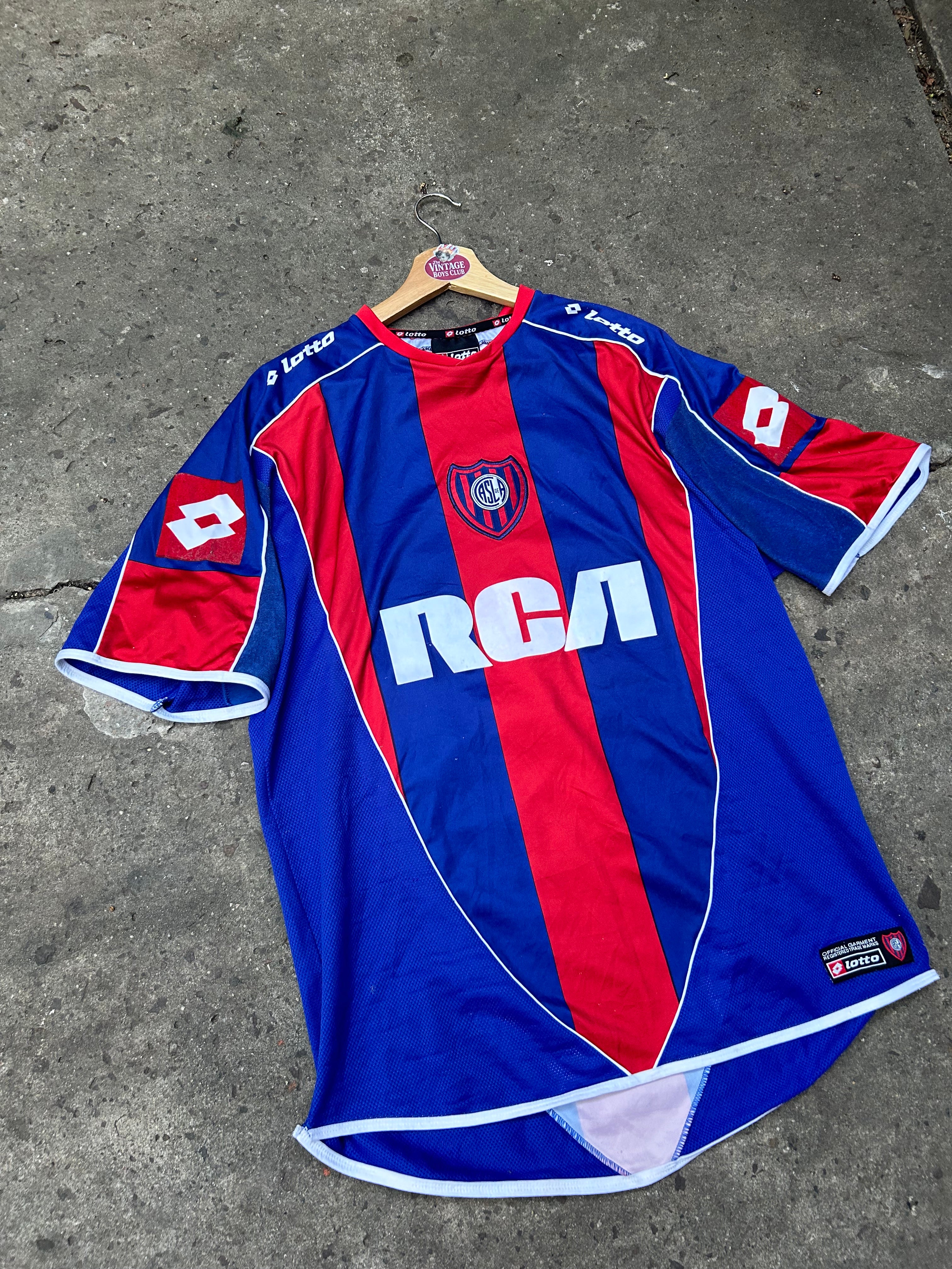 Camiseta San Lorenzo 2006 Lotto del Pocho Lavezzi Utilería