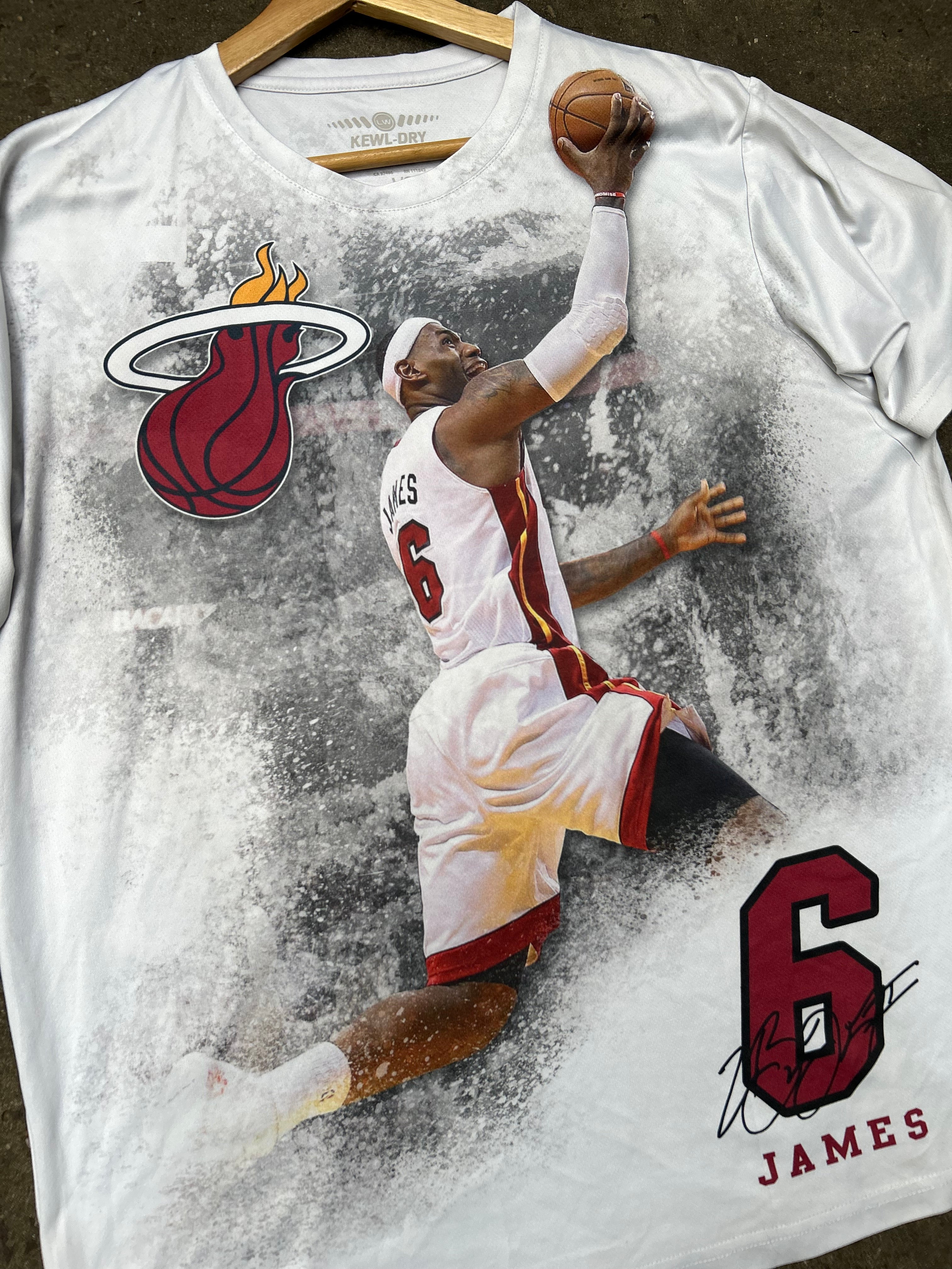 Remera Lebron James Miami Heat Vintage Original