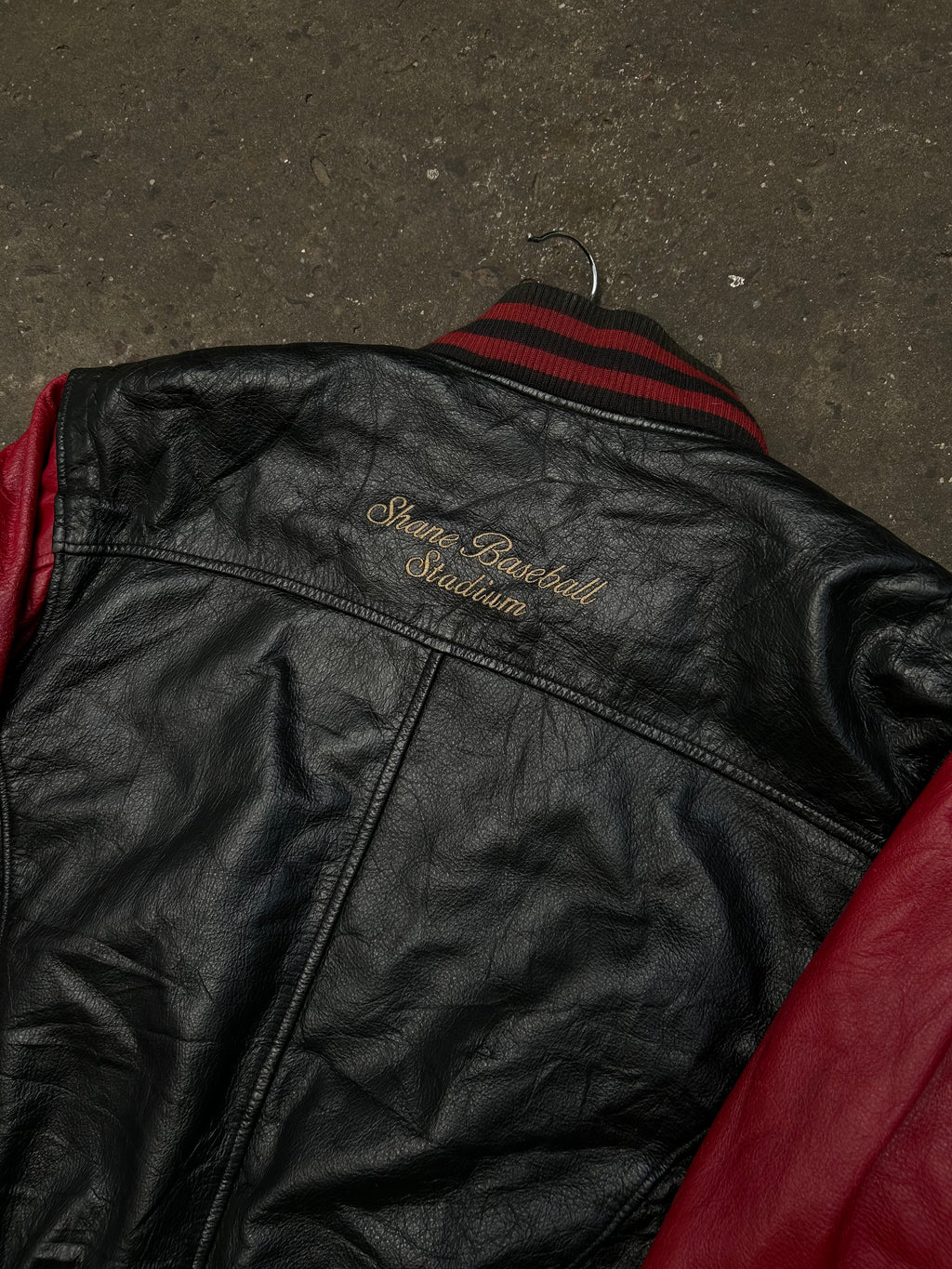 Campera Cuero Estilo Universitaria Vintage Original