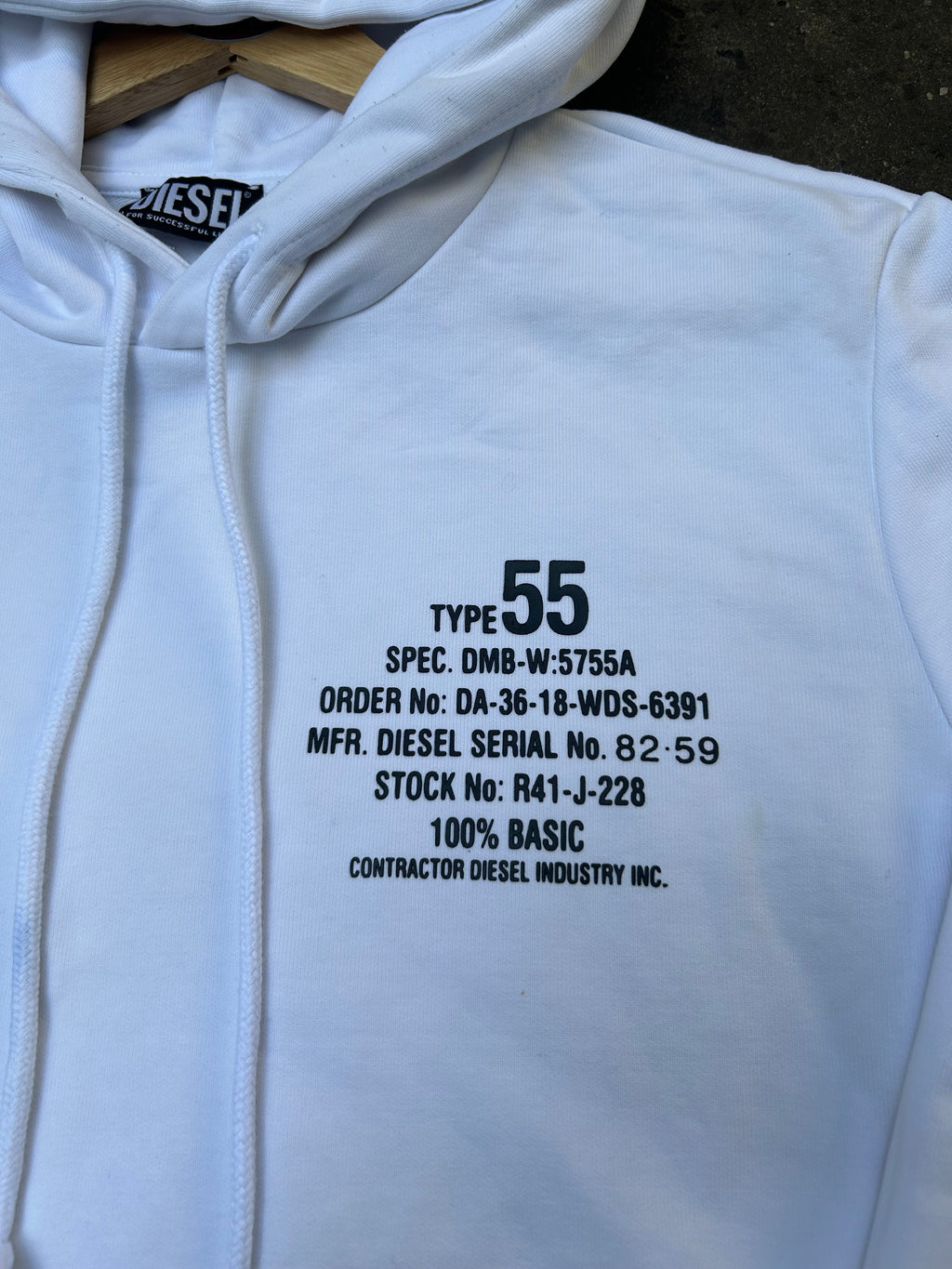 Buzo Diesel Type 55 Blanco Original
