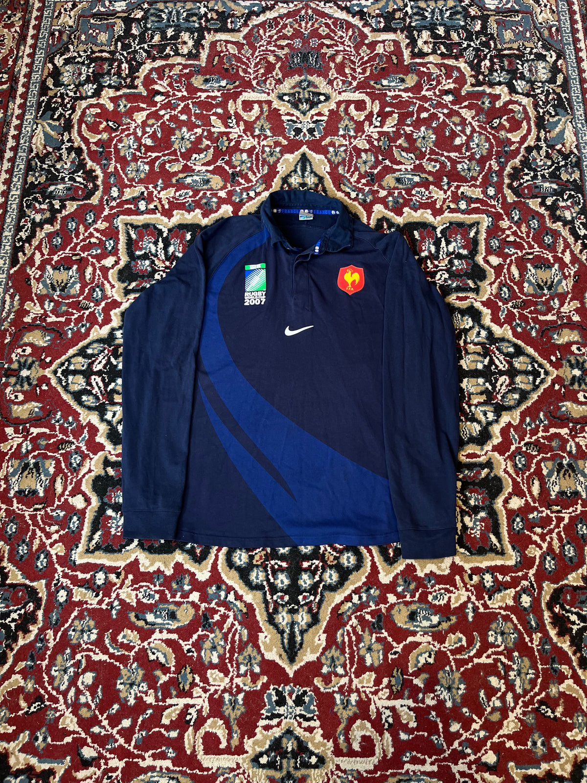 Camiseta Francia Mundial 2007 Manga Larga Original