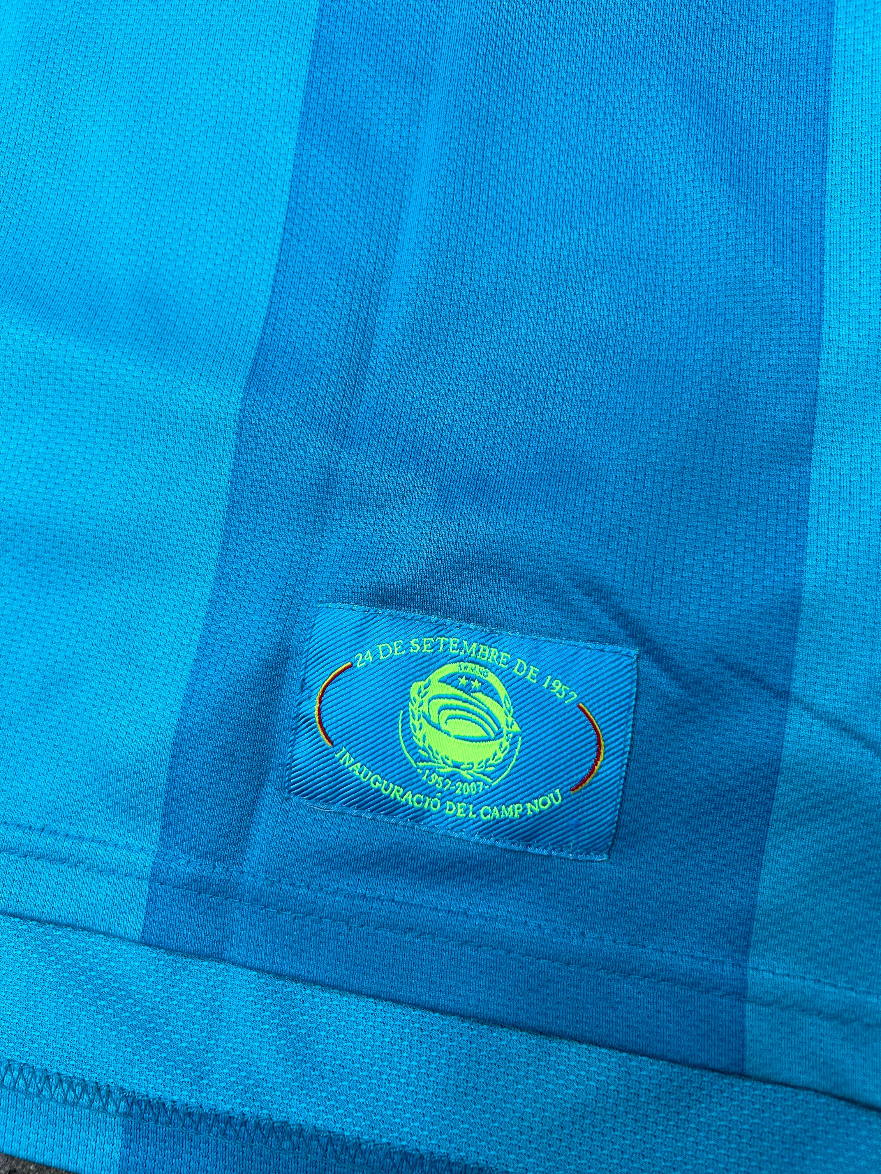 Camiseta Barcelona 2007 Suplente Celeste de Messi Original