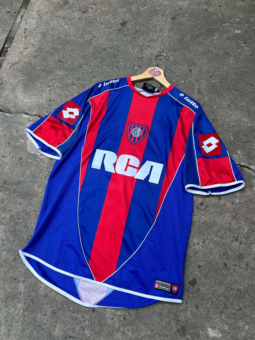 Camiseta San Lorenzo 2006 Lotto del Pocho Lavezzi Utilería