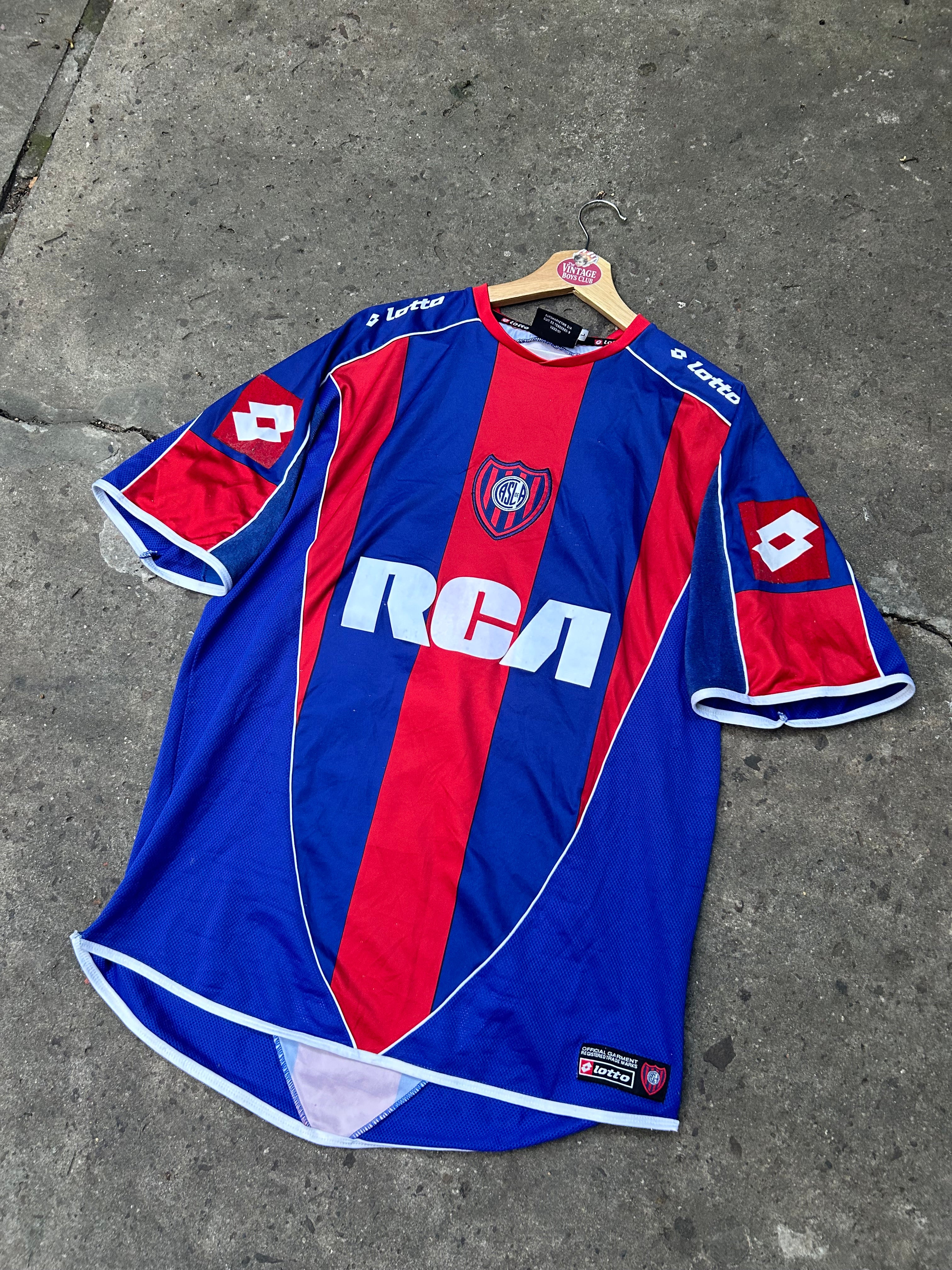 Camiseta San Lorenzo 2006 Lotto del Pocho Lavezzi Utilería