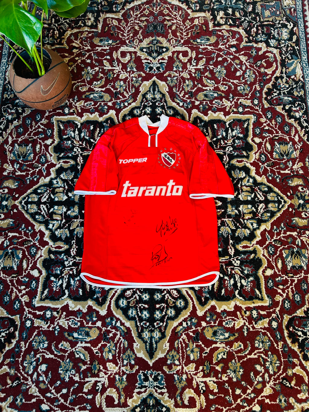 Camiseta Independiente 2002 Titular Autografiada Original