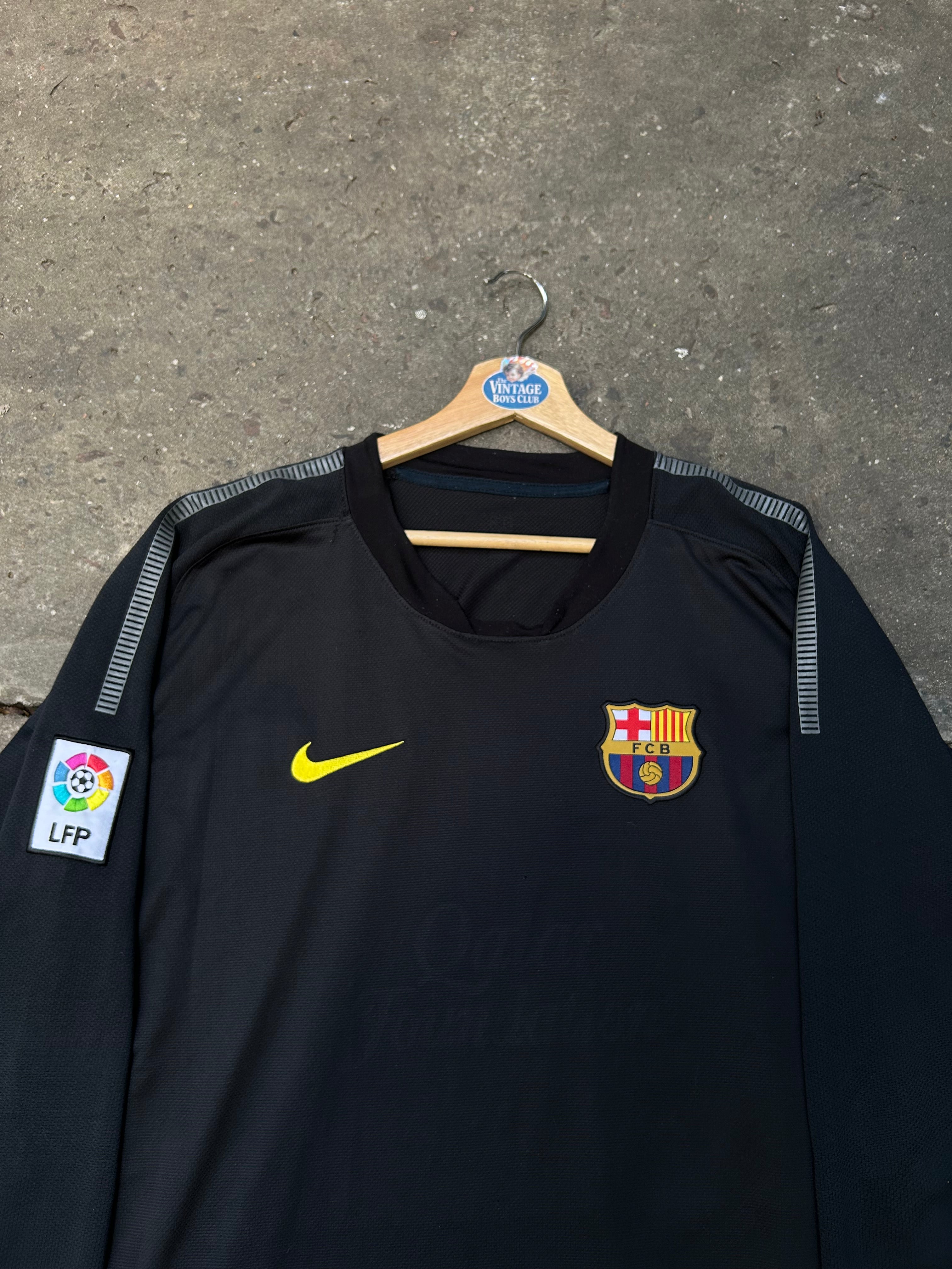 Camiseta Barcelona 2013 Negra Manga Larga Original