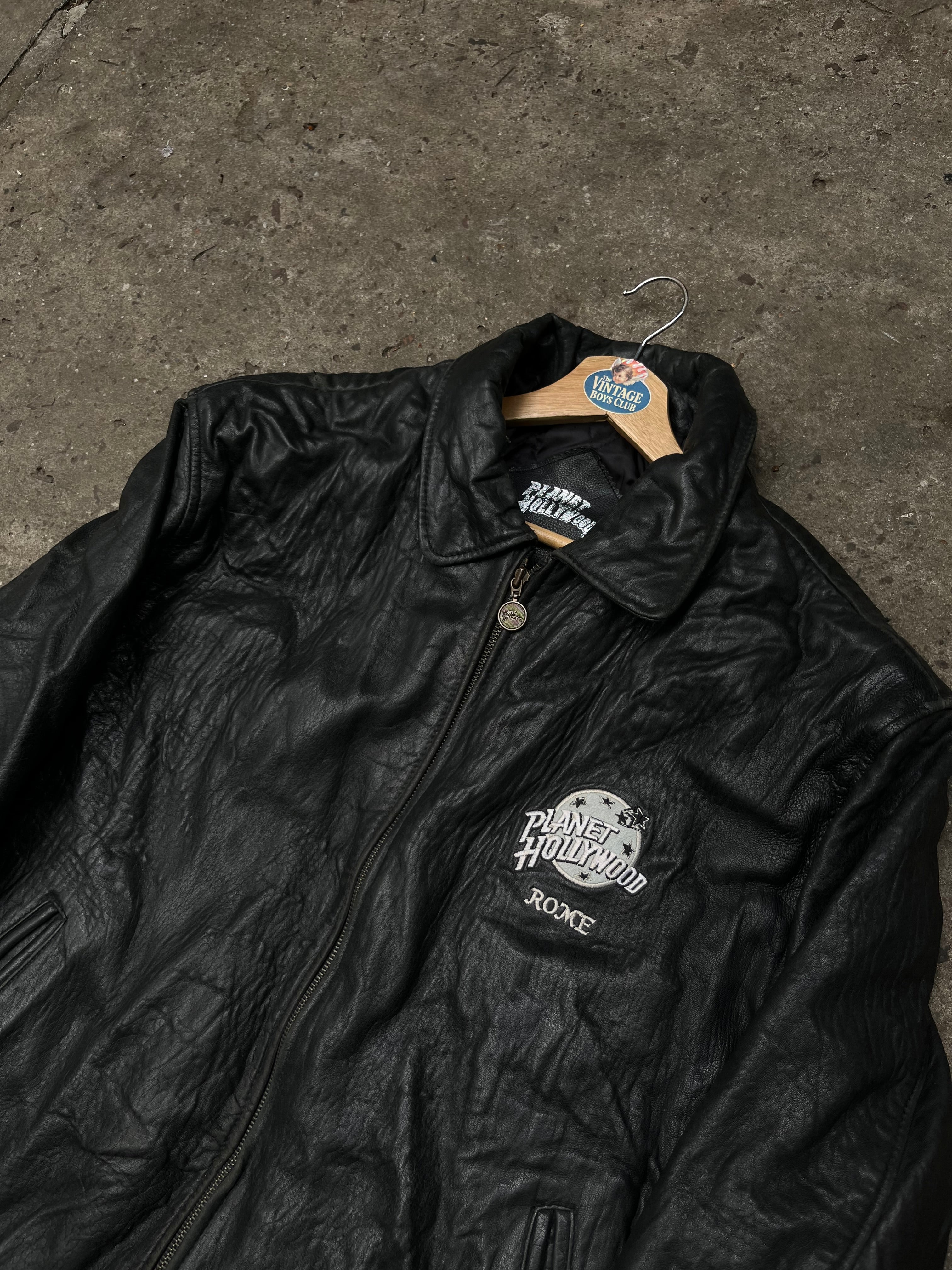Campera Planet Hollywood Rome de Cuero Vintage Original