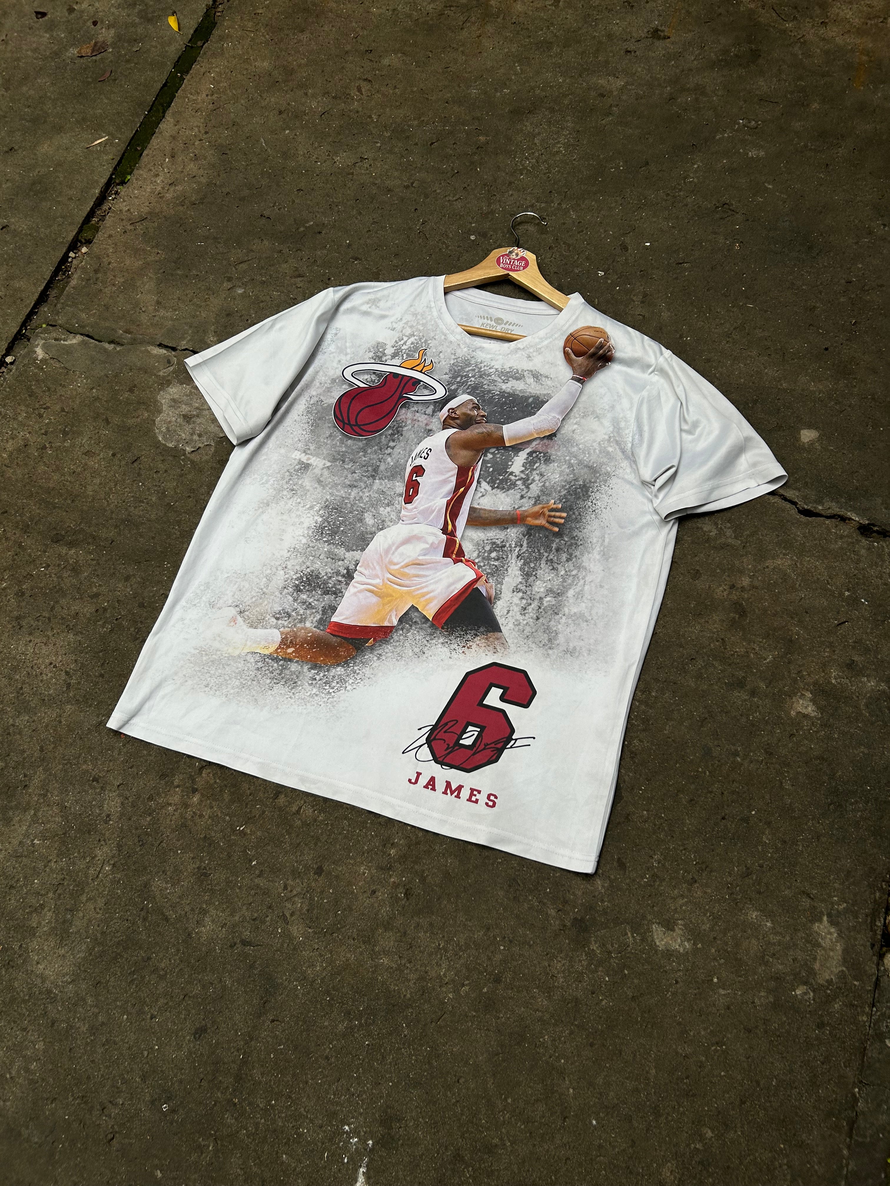 Remera Lebron James Miami Heat Vintage Original