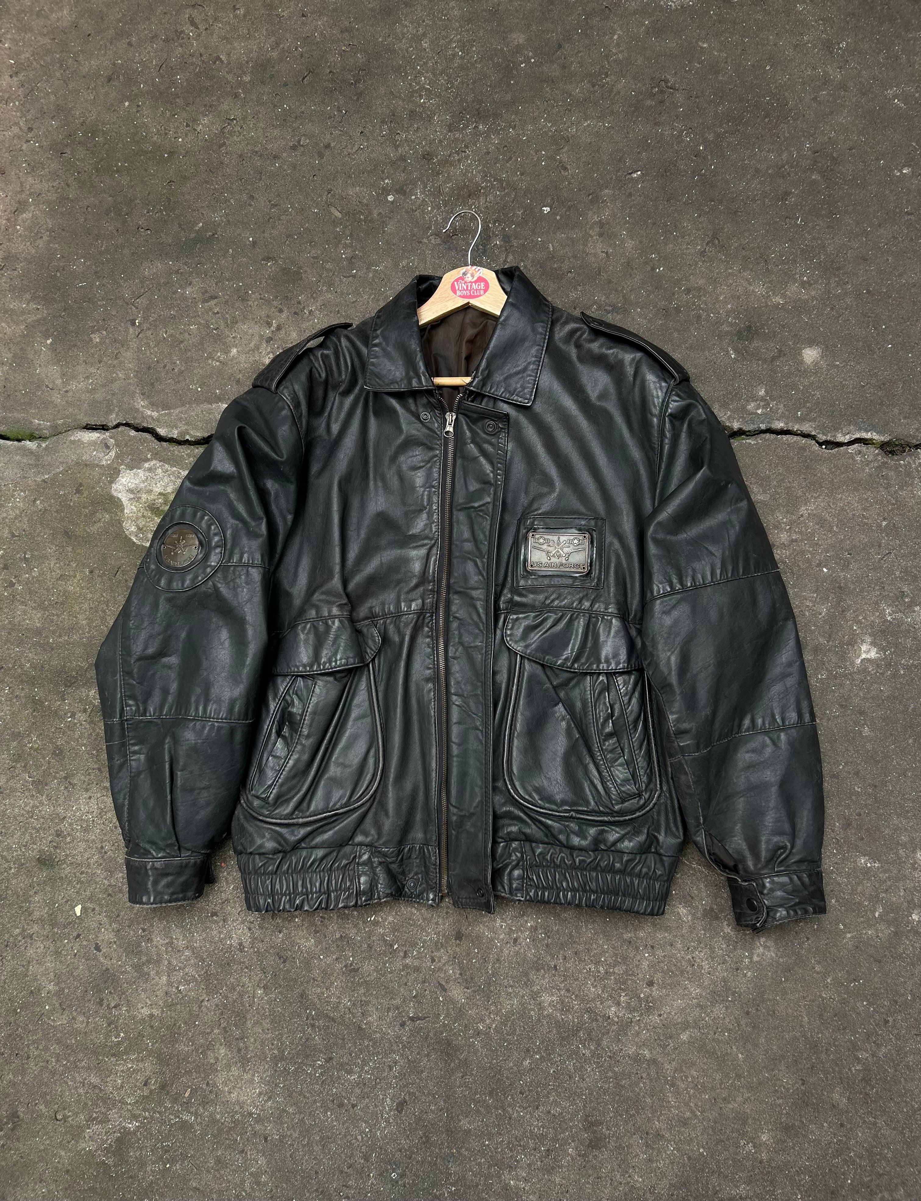 Campera Cuero Estilo Alpha Vintage 90s Original