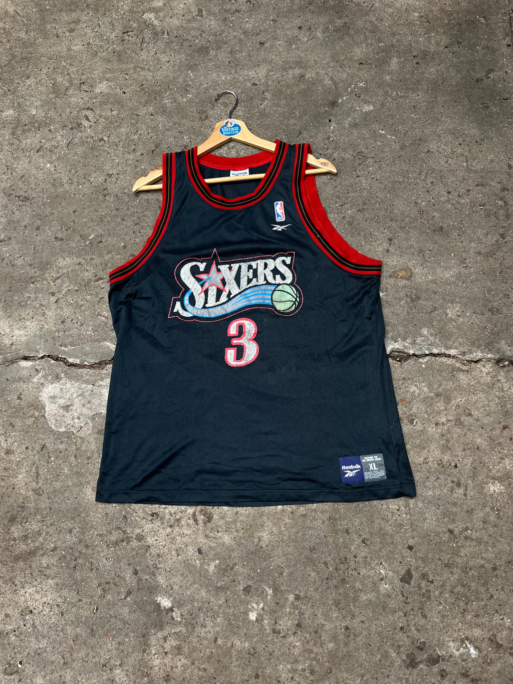 Camiseta Sixers Reebok De Iverson Vintage Original