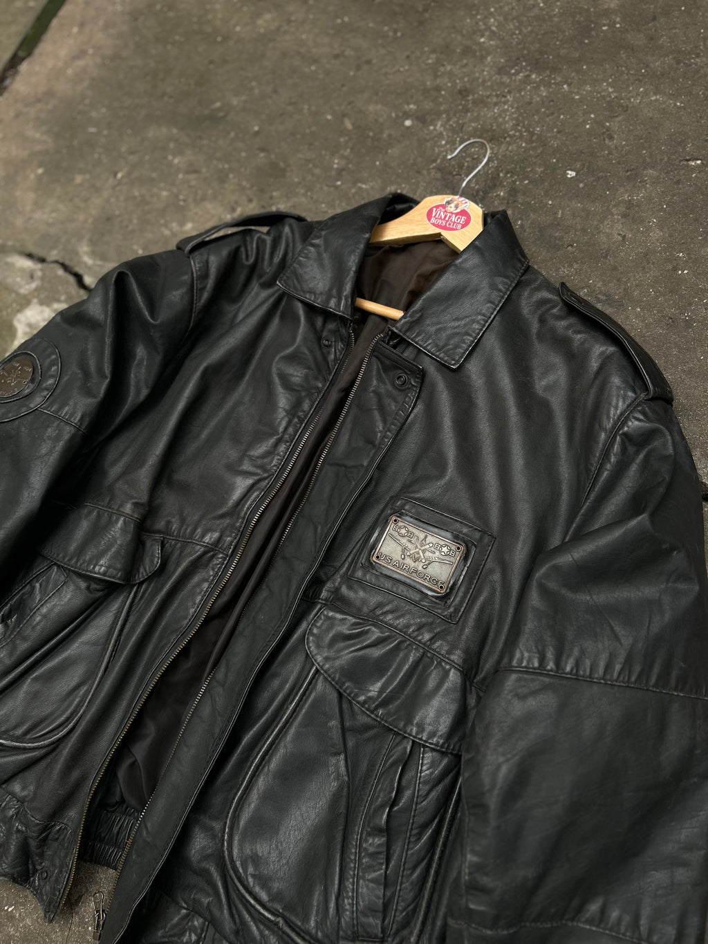 Campera Cuero Estilo Alpha Vintage 90s Original