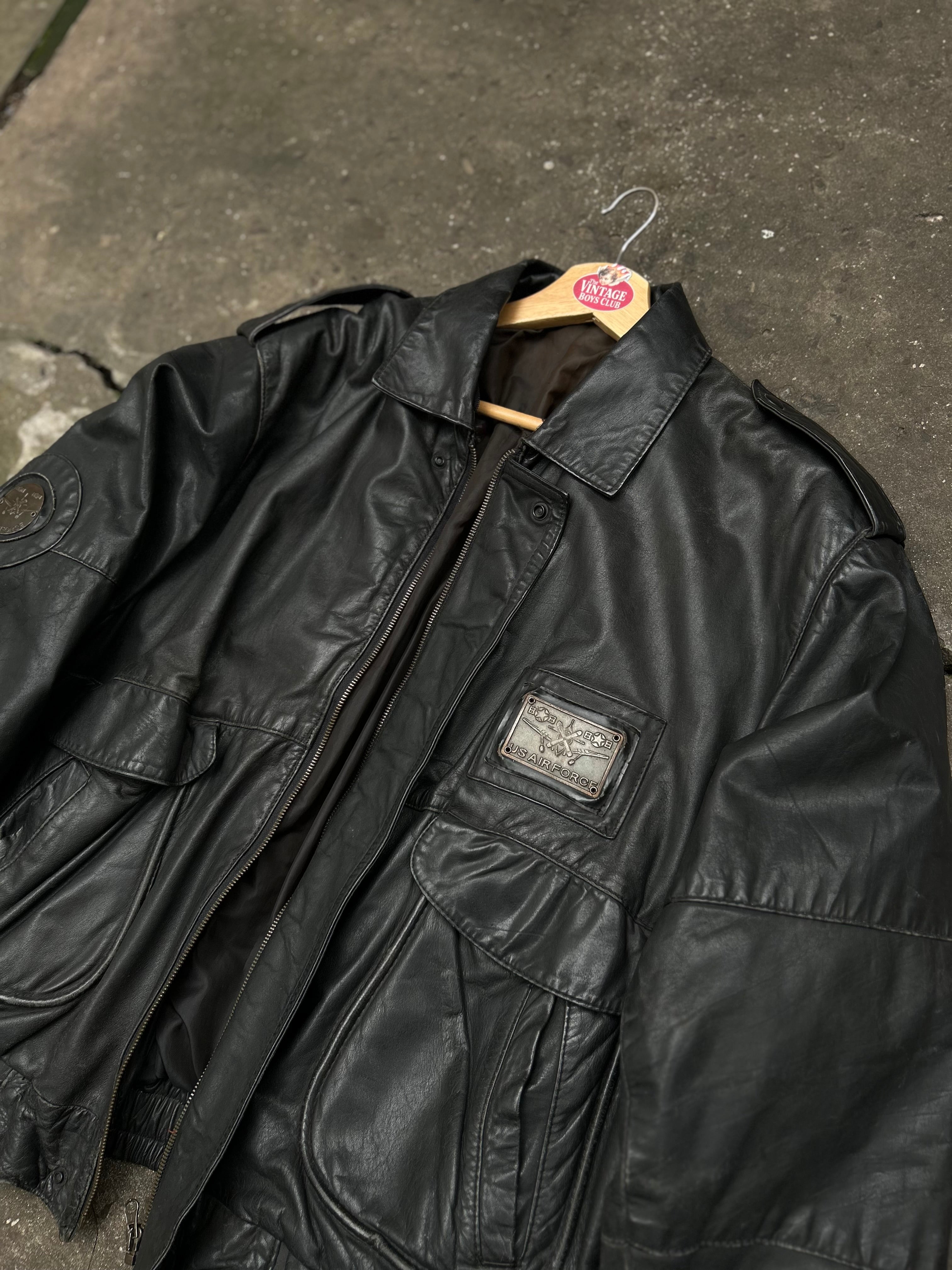 Campera Cuero Estilo Alpha Vintage 90s Original