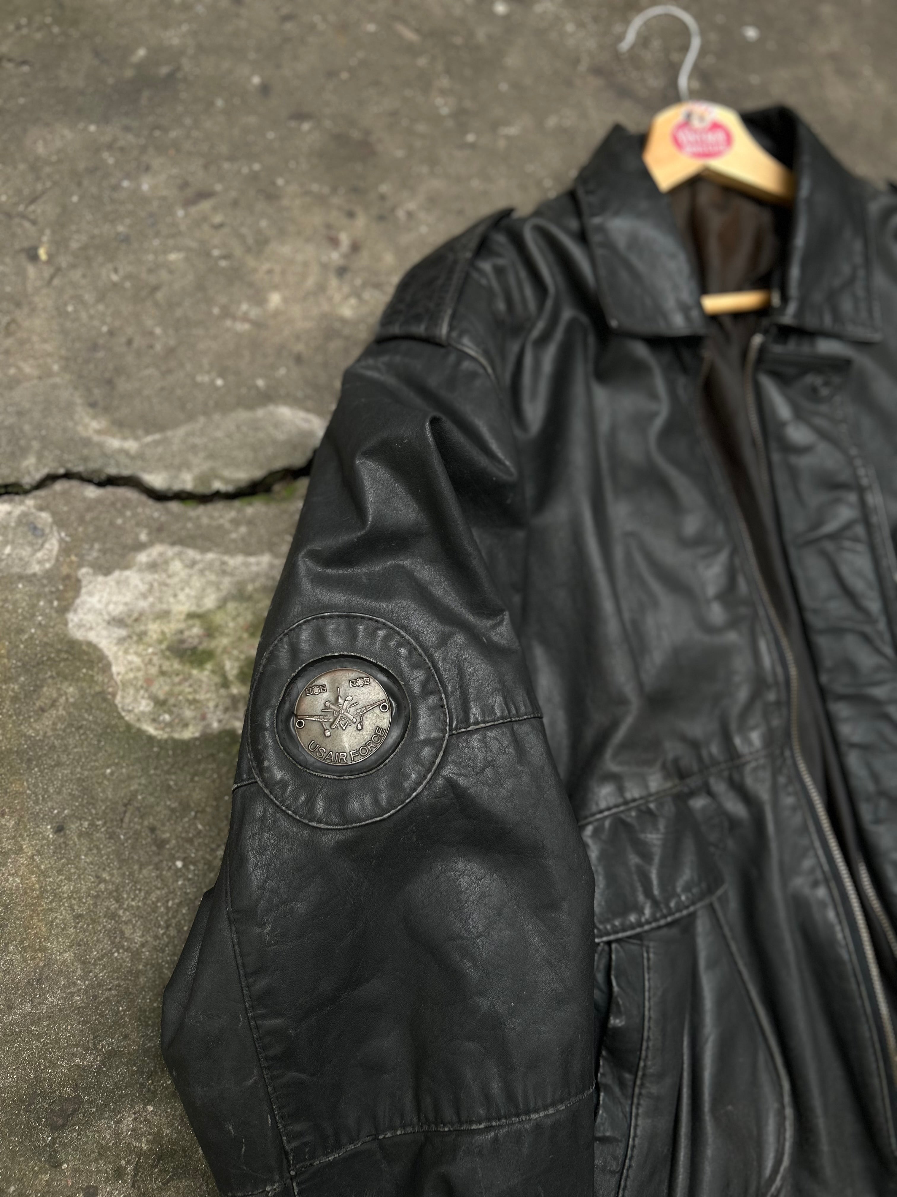 Campera Cuero Estilo Alpha Vintage 90s Original