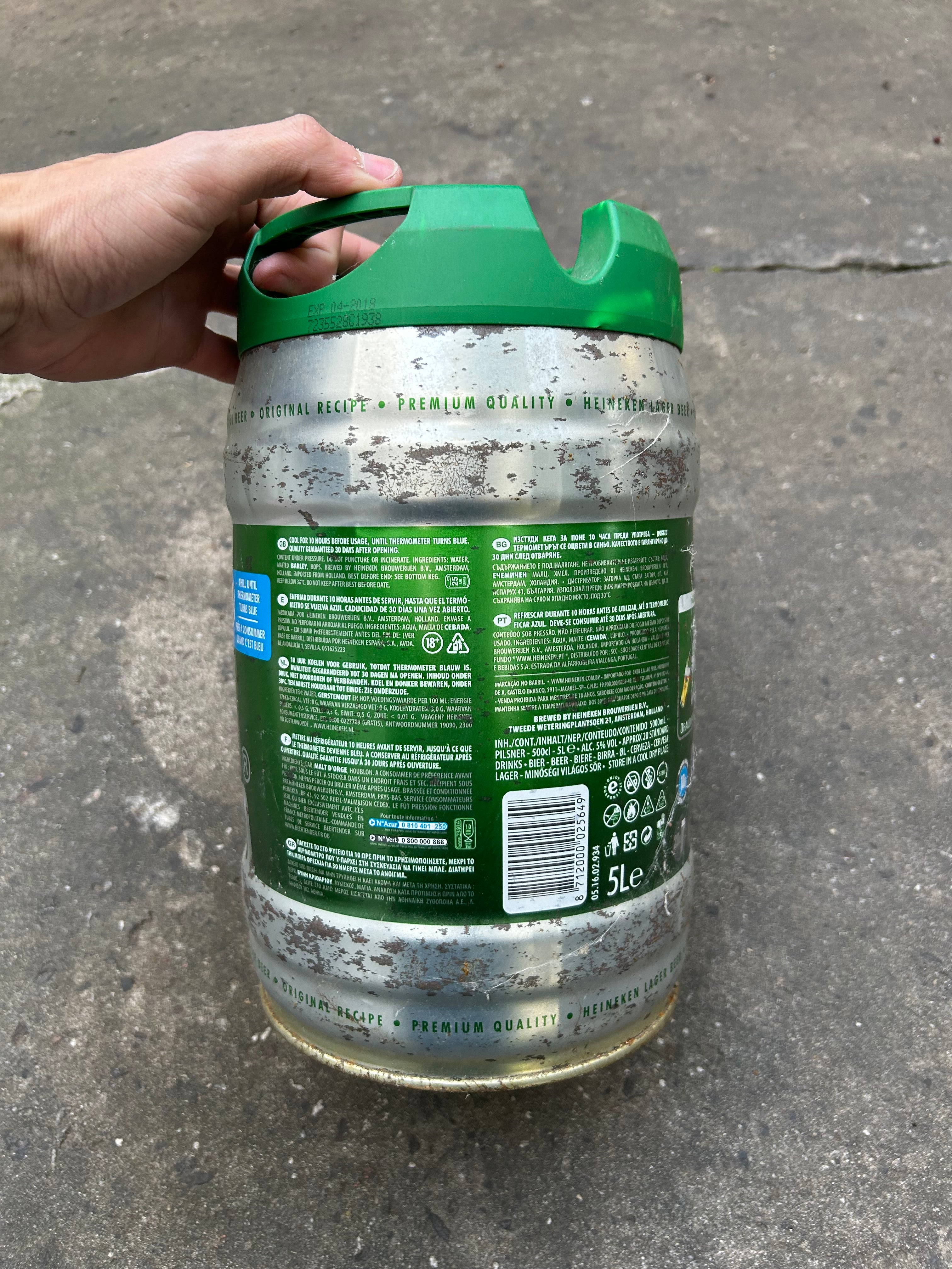Barril Heineken de 5lt Vacío Vintage Original