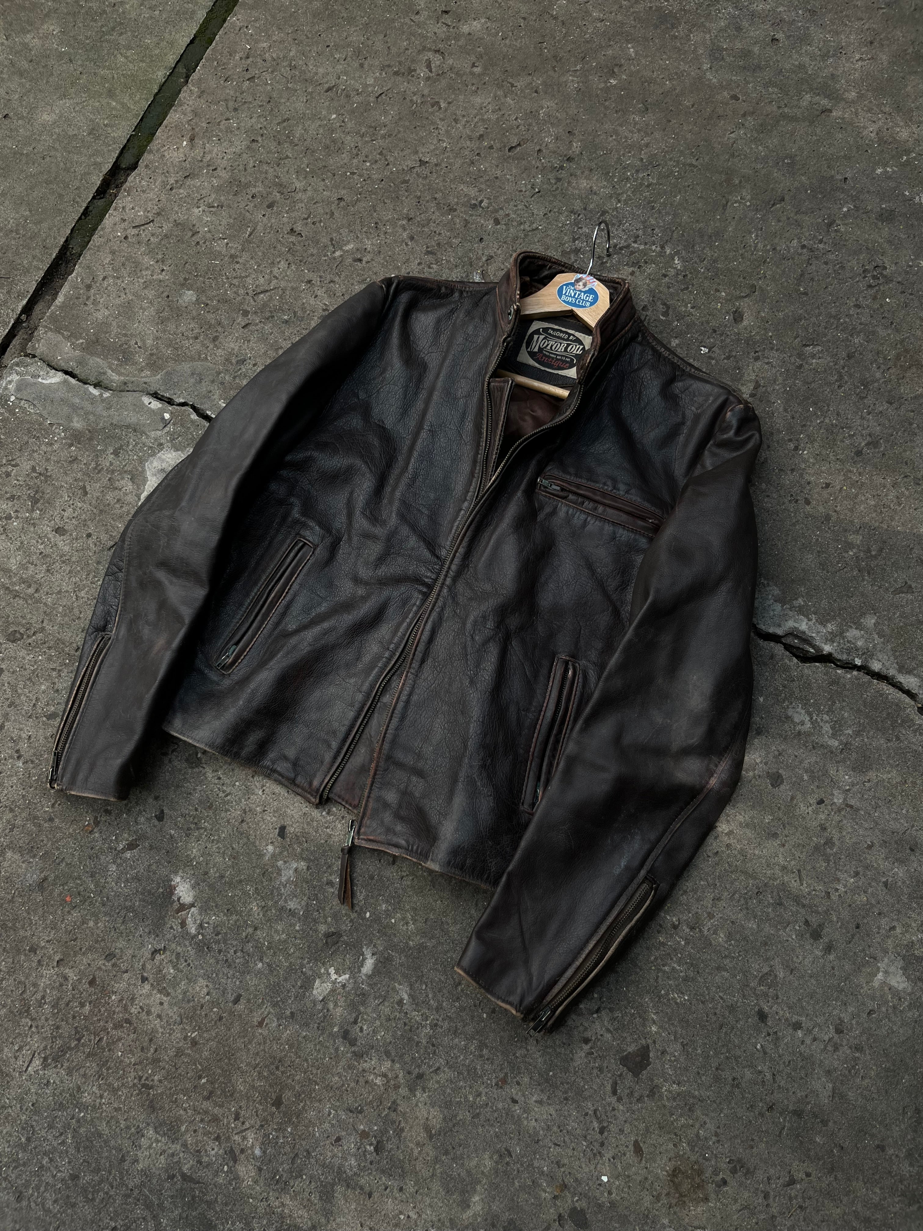 Campera Cuero Oil Vintage Original