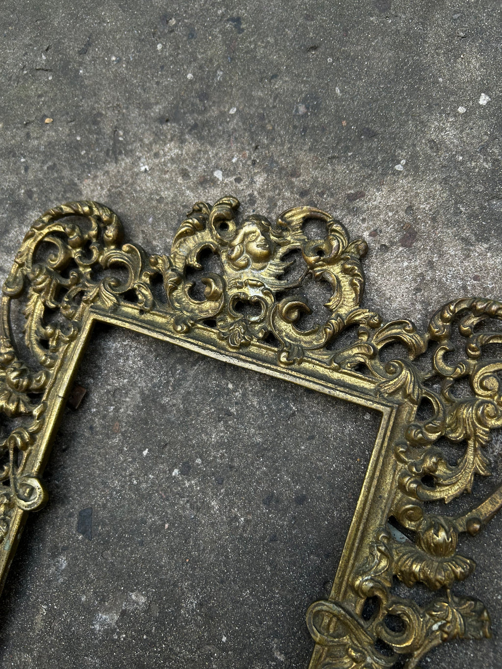 Marco Antiguo De Bronce Estilo Rococó Luis XV