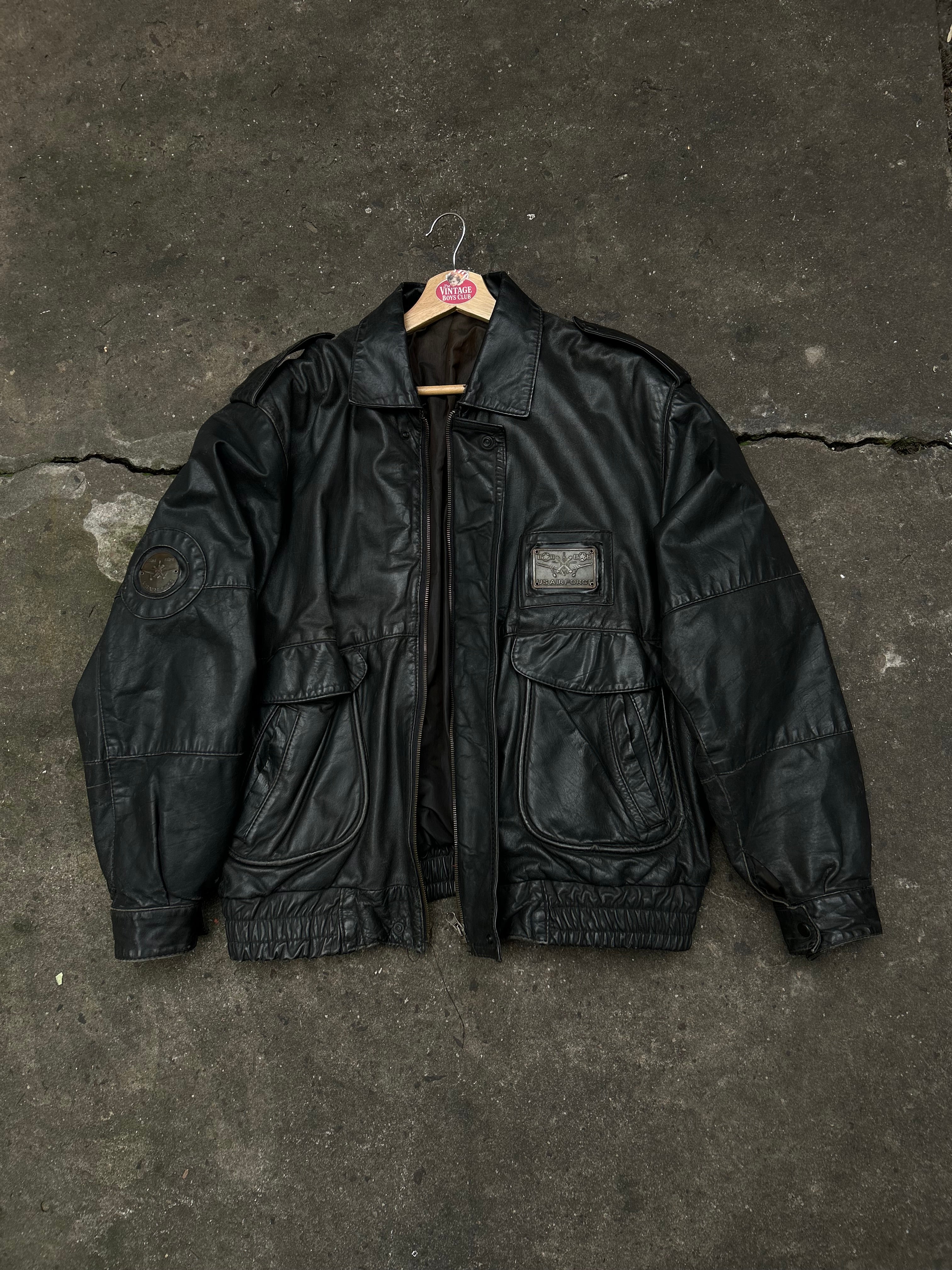 Campera Cuero Estilo Alpha Vintage 90s Original