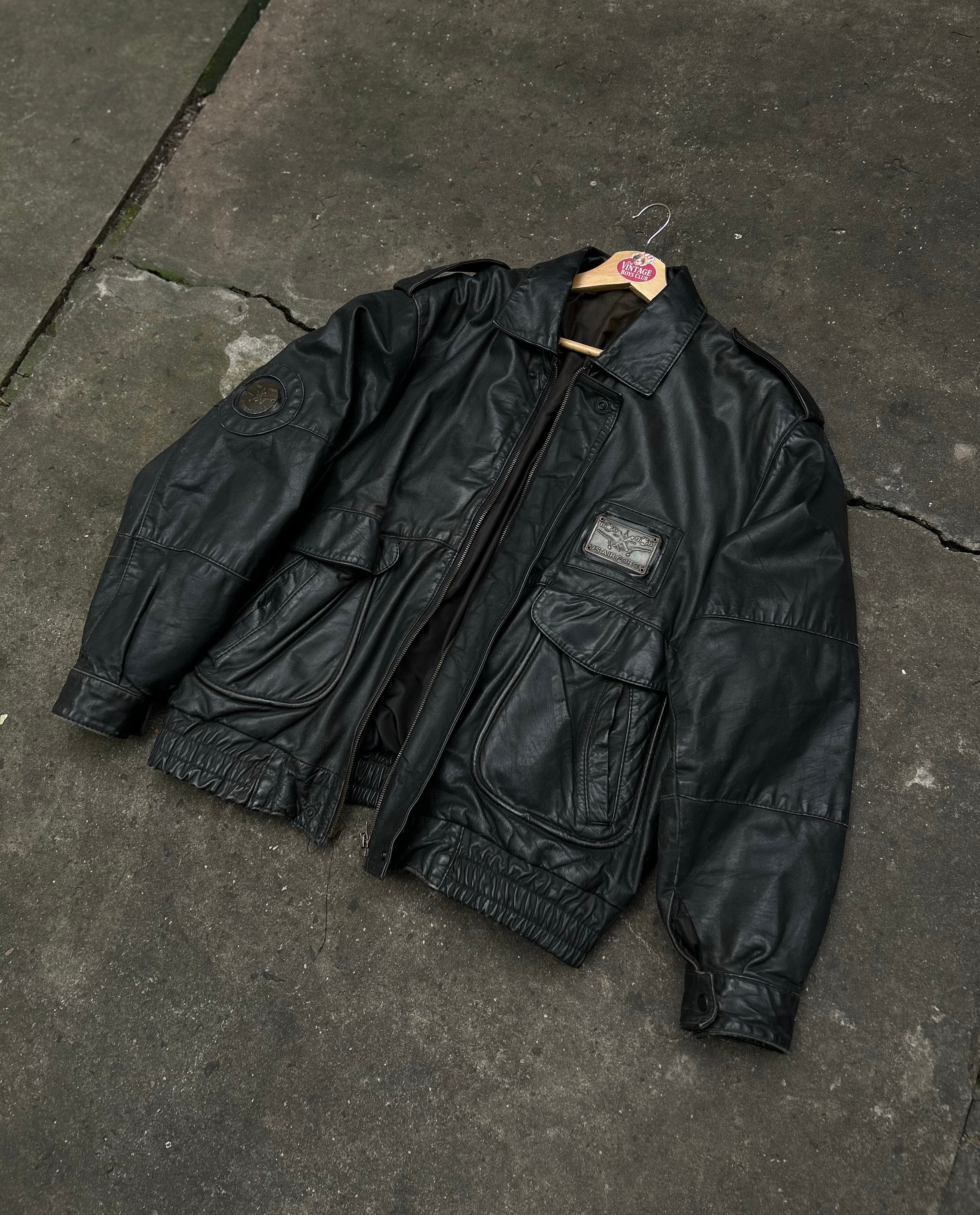 Campera Cuero Estilo Alpha Vintage 90s Original