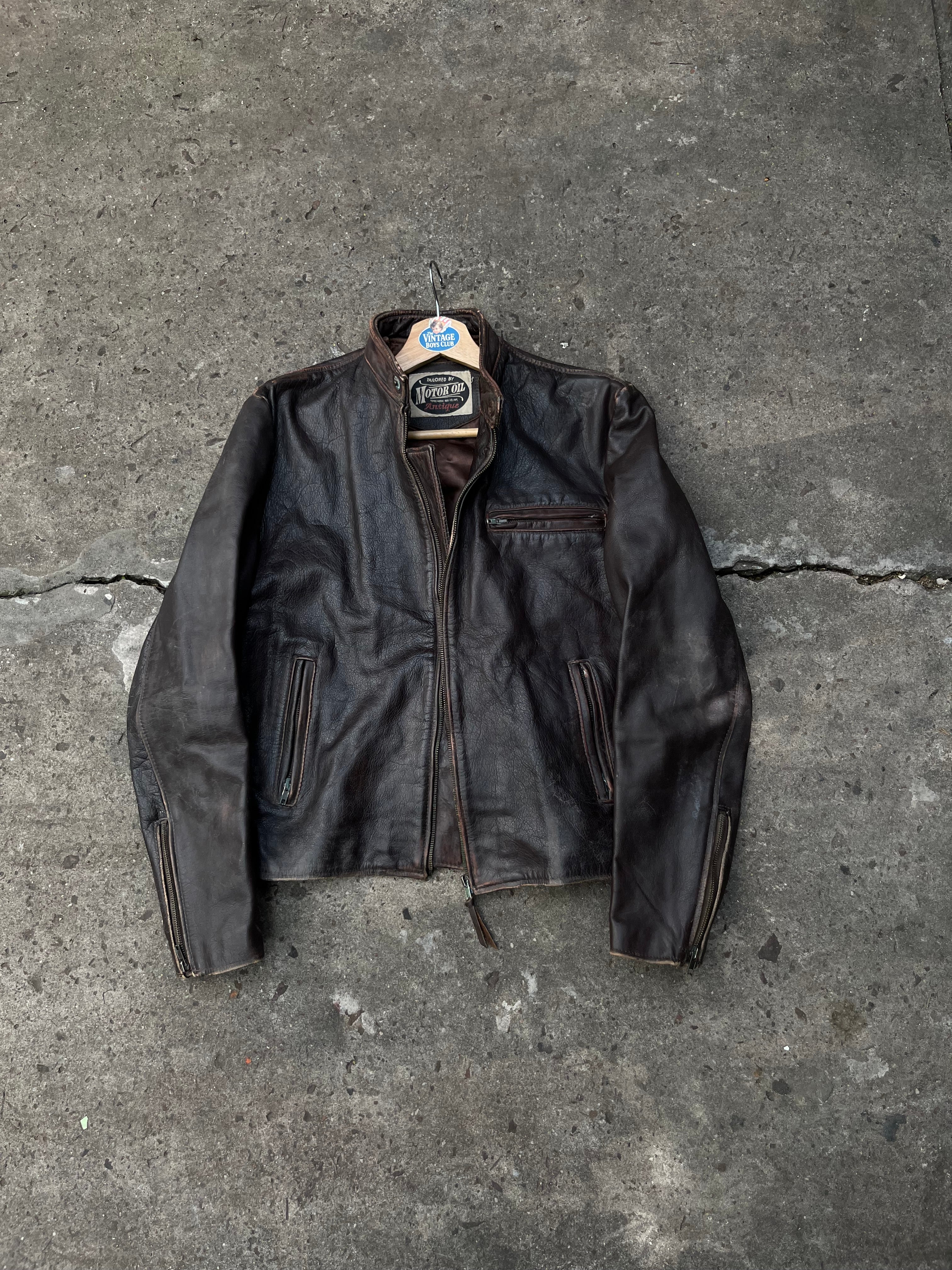 Campera Cuero Oil Vintage Original