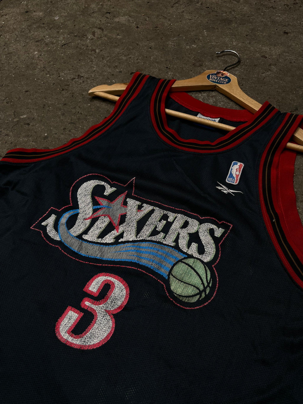 Camiseta Sixers Reebok De Iverson Vintage Original