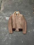 Campera De Cuero con Peluche Vintage