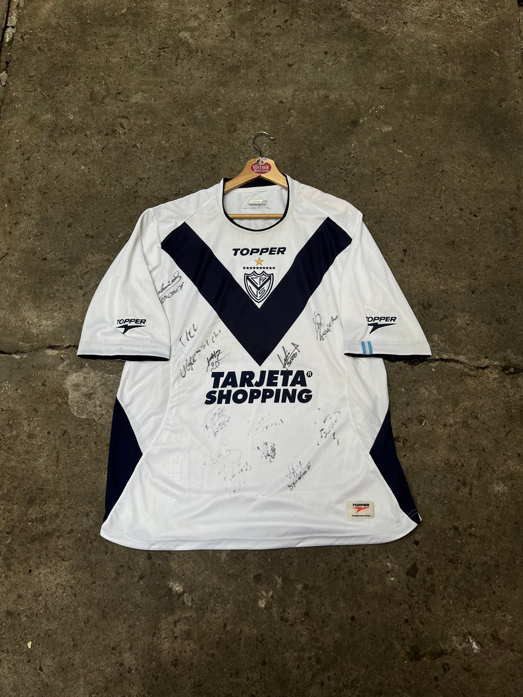 Camiseta Velez 2007 Topper Autografiada Original