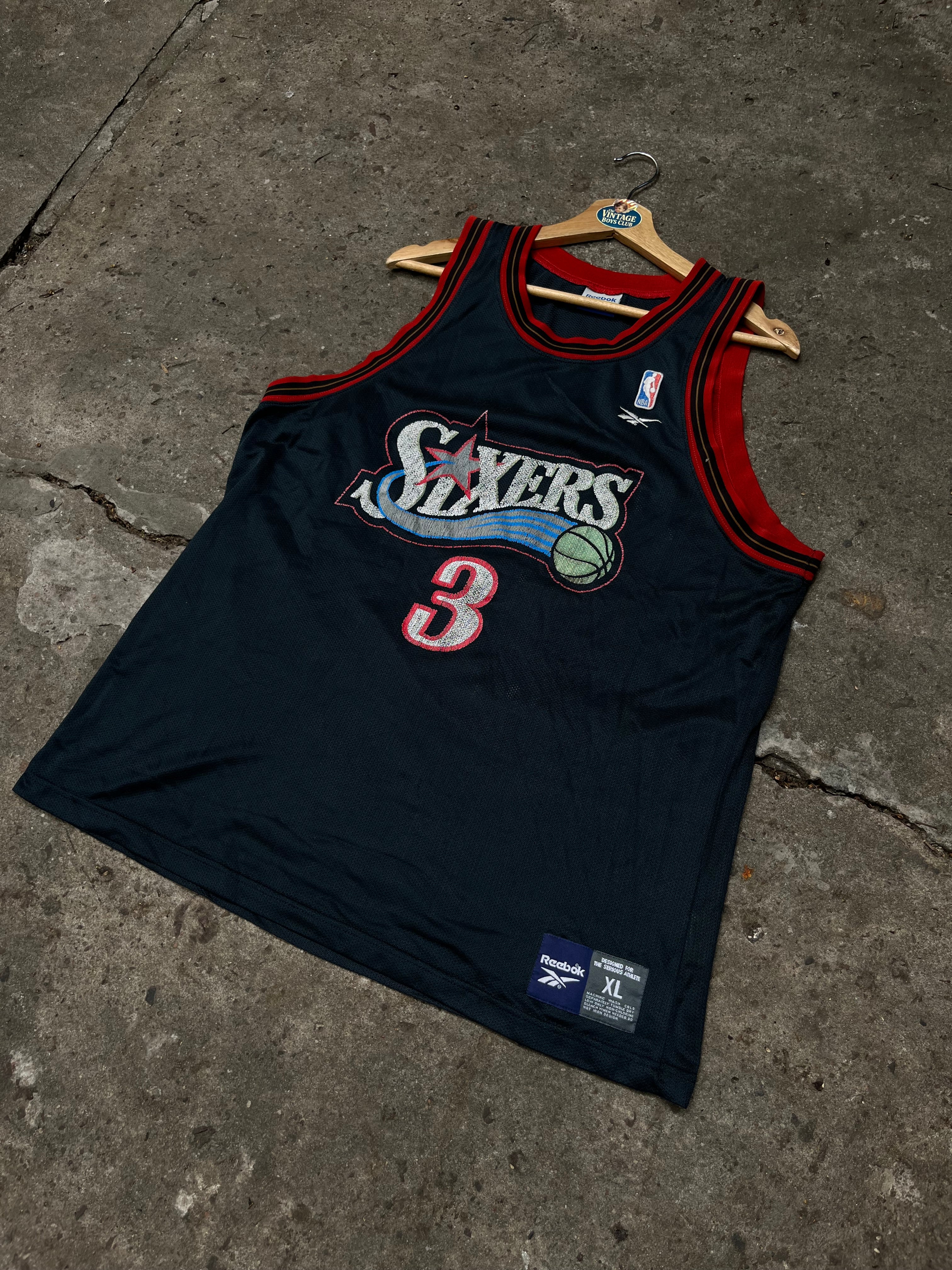 Camiseta Sixers Reebok De Iverson Vintage Original