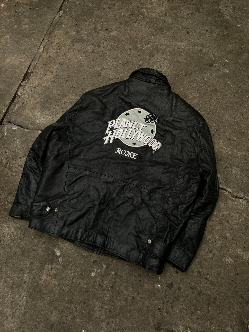 Campera Planet Hollywood Rome de Cuero Vintage Original