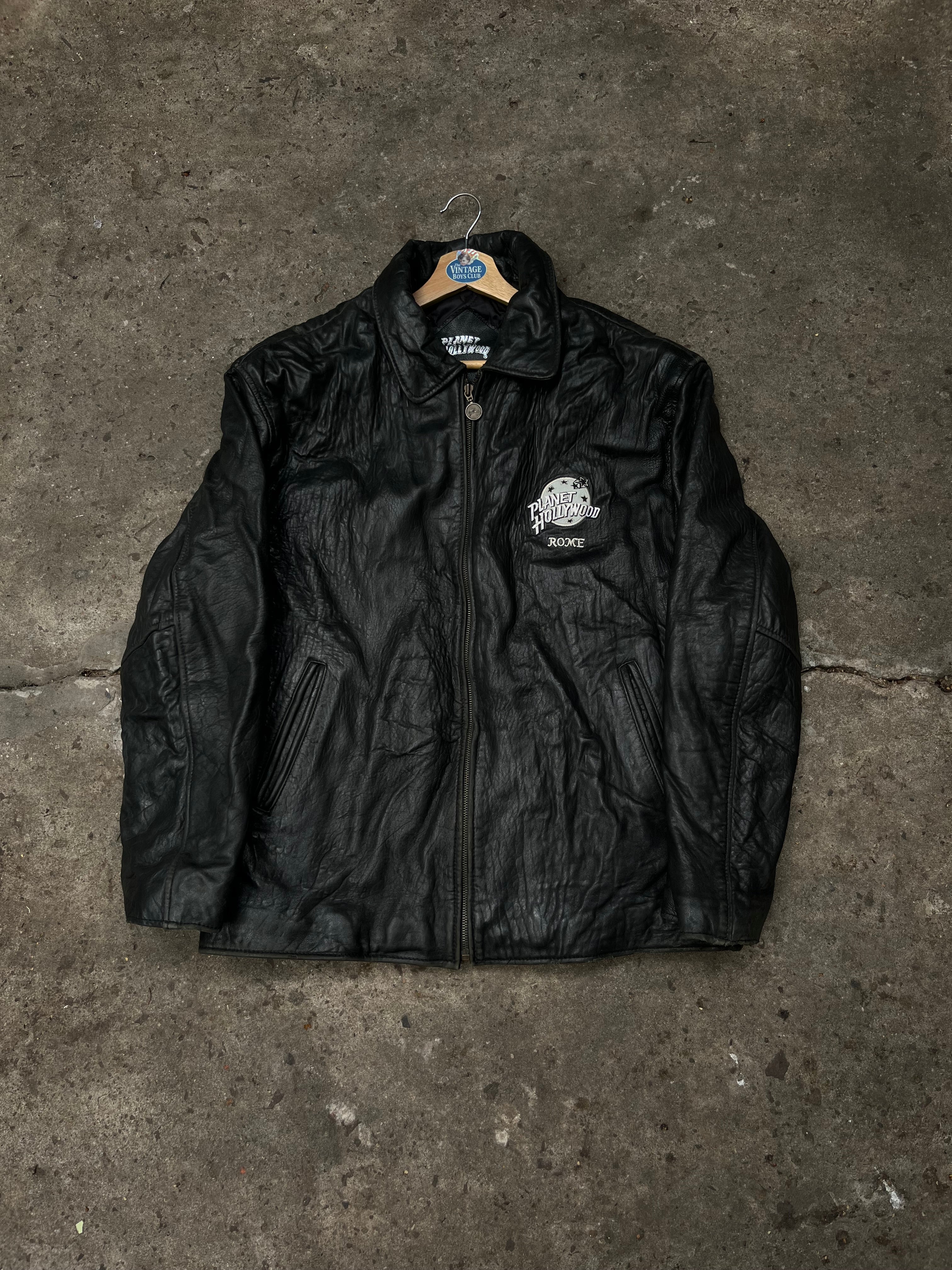 Campera Planet Hollywood Rome de Cuero Vintage Original
