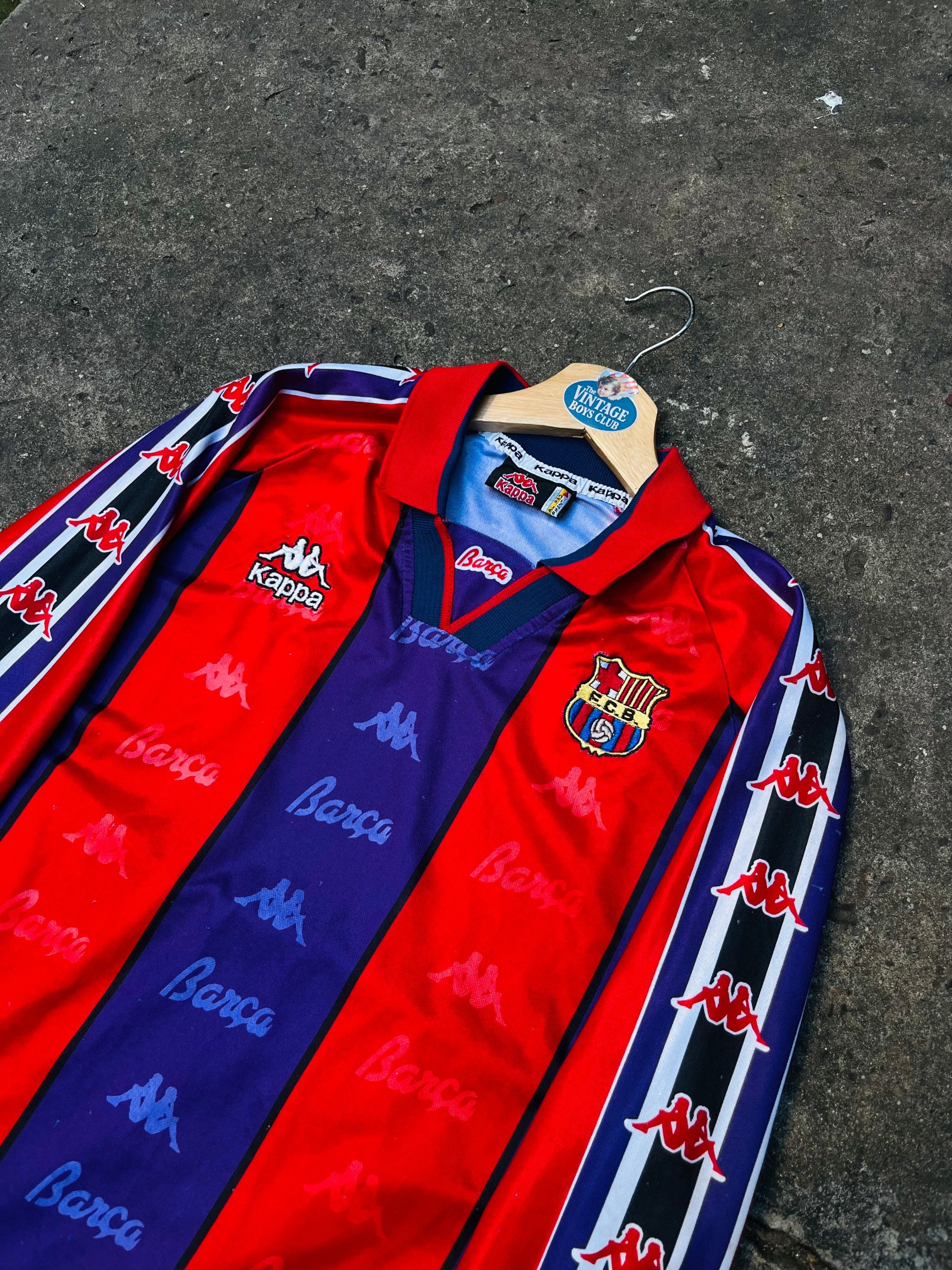 Camiseta Barcelona 96' Kappa Manga Larga Títular Original