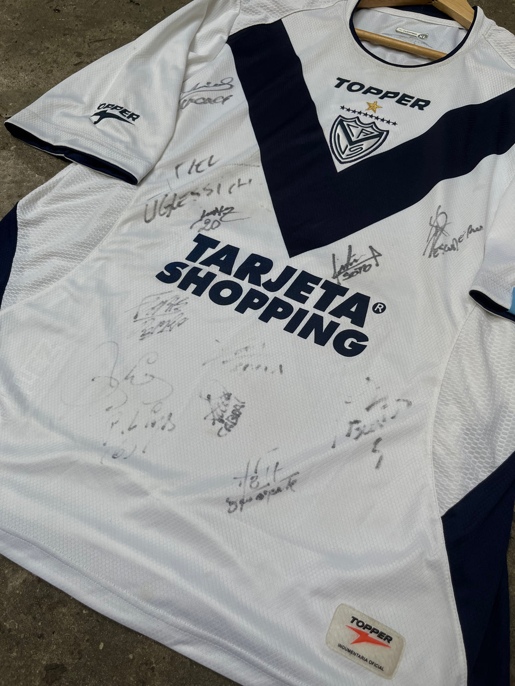 Camiseta Velez 2007 Topper Autografiada Original