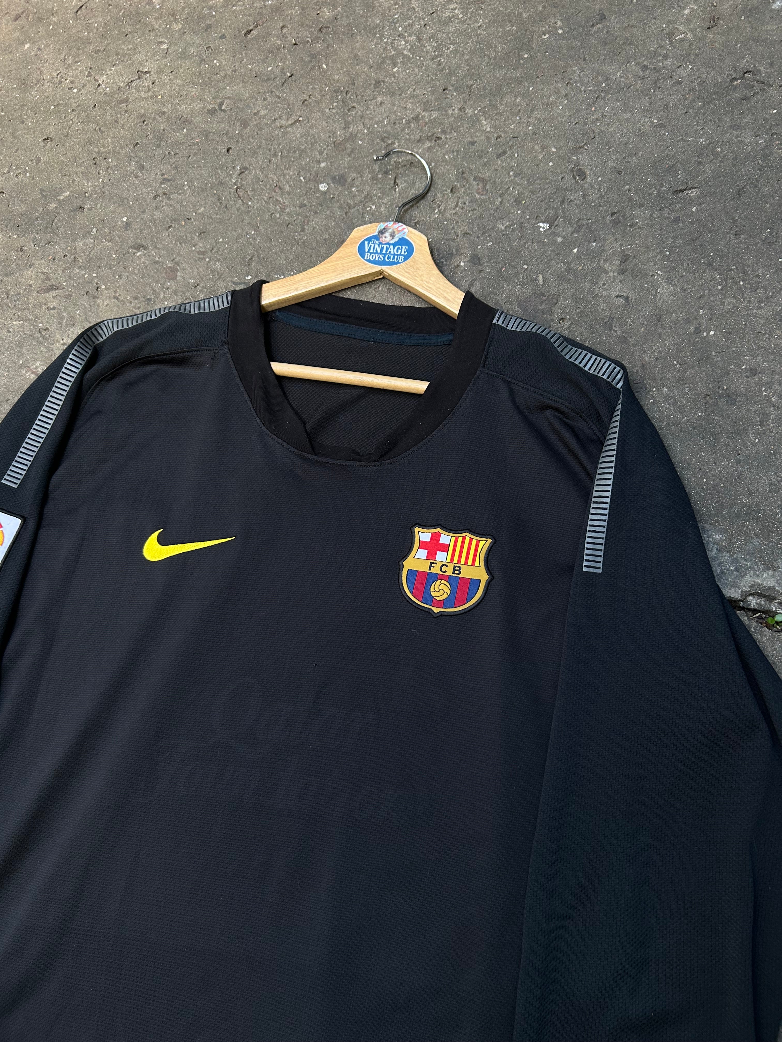Camiseta Barcelona 2013 Negra Manga Larga Original