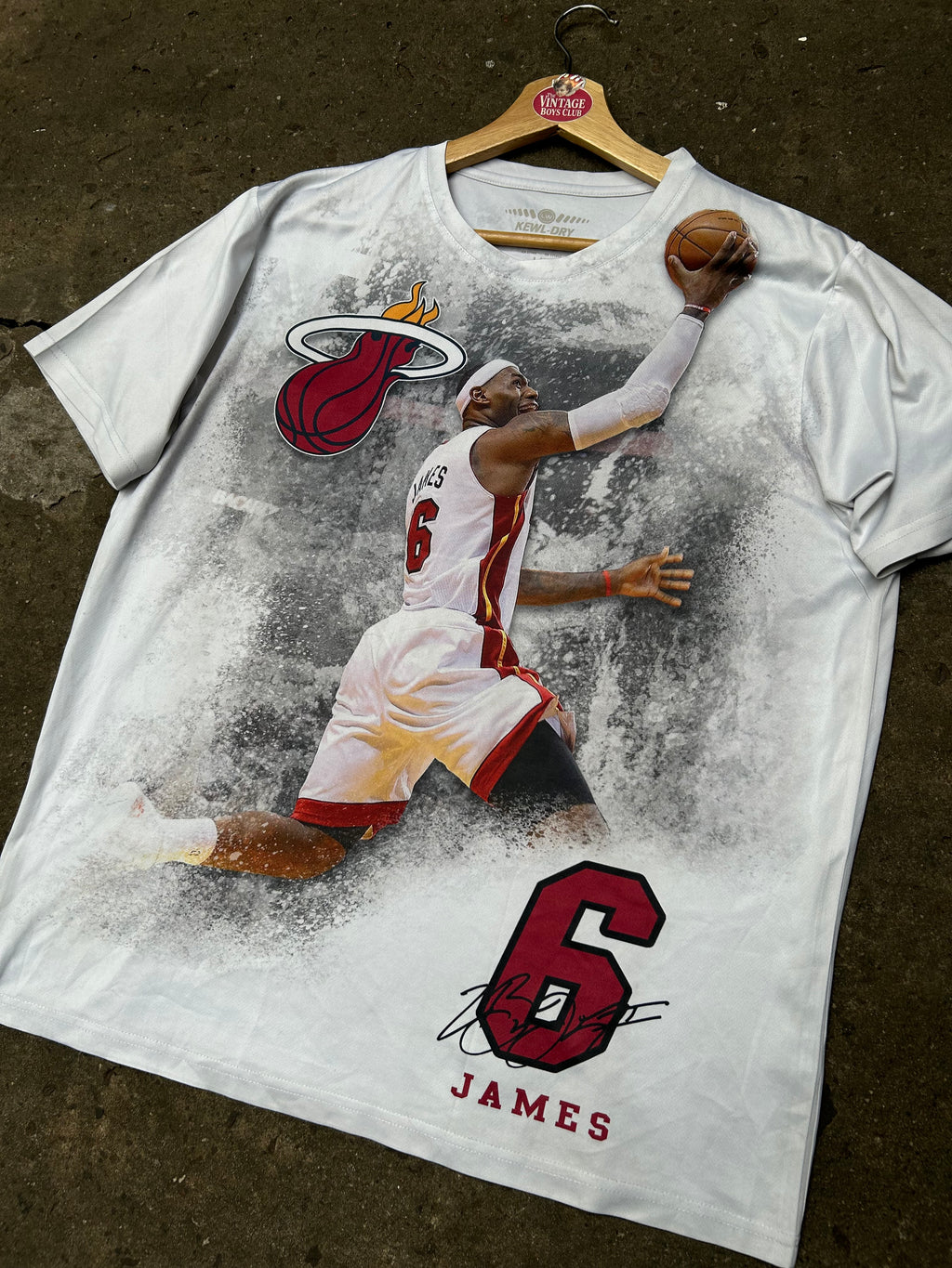 Remera Lebron James Miami Heat Vintage Original