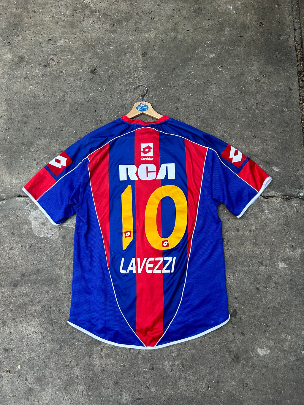 Camiseta San Lorenzo 2006 Lotto del Pocho Lavezzi Utilería