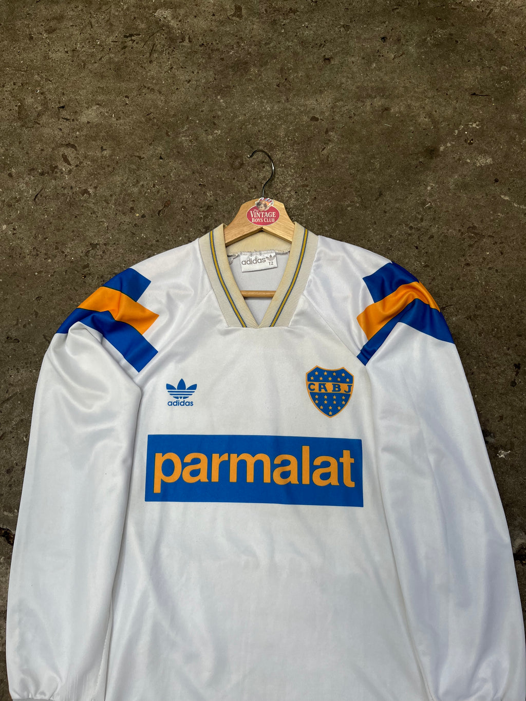 Camiseta Boca 1993 Blanca Parmalat Manga Larga Original